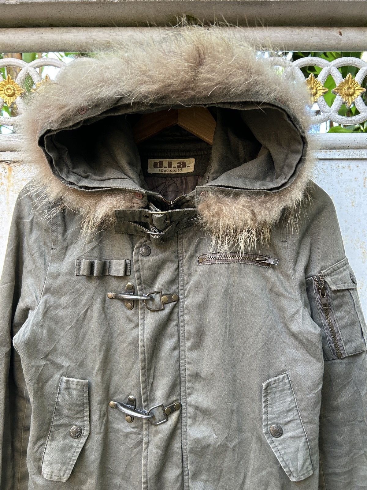 If Six Was Nine Vintage Y2k D.I.A Parka Fur Jacket *ifsixwasnine Lgb Style Size US XXS / EU 40 - 7 Thumbnail