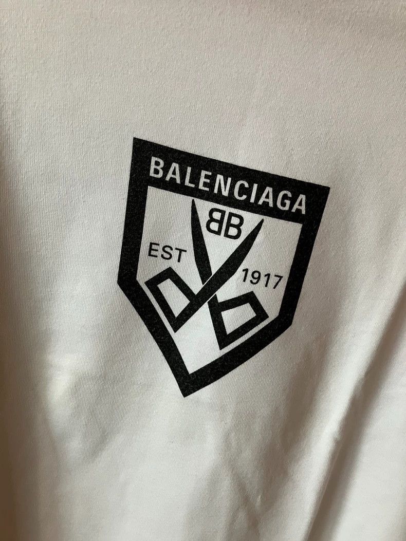Other Balenciaga White OS short sleeve T-shirt scissors logo pri Size US S / EU 44-46 / 1 - 3 Thumbnail
