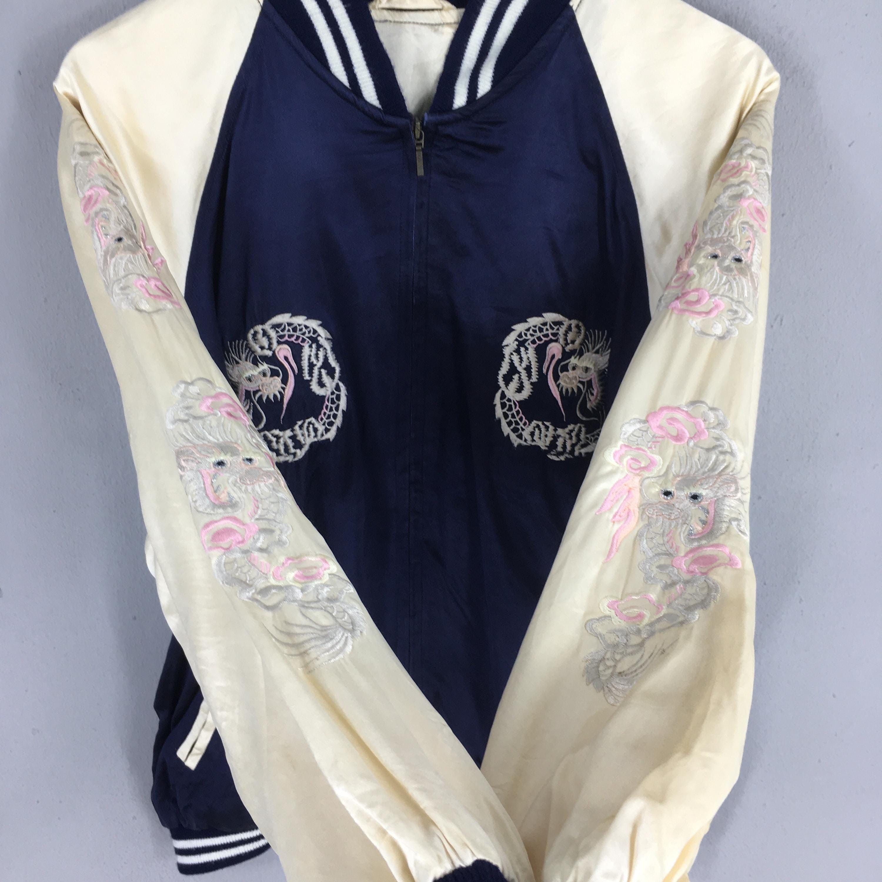 Japanese Brand Vintage 90's Sukajan Yokosuka Dragon Souvenir Jacket Large Size US L / EU 52-54 / 3 - 7 Thumbnail