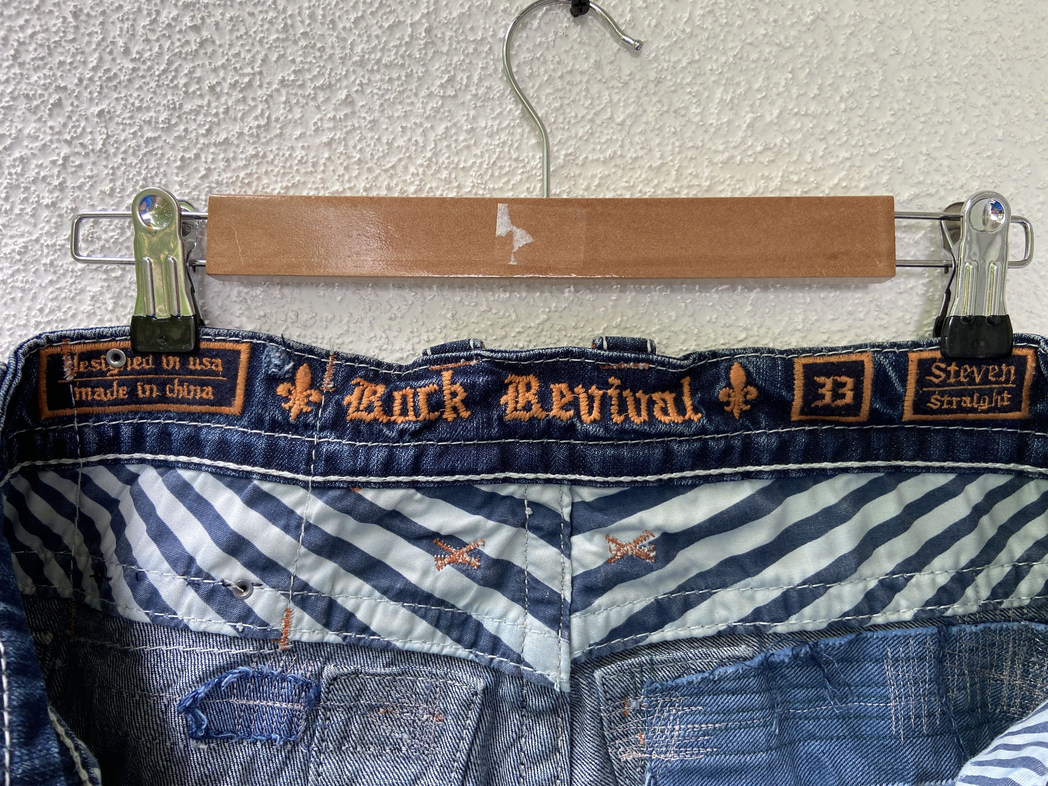 Rock Revival Rock Revival washed metal jeans pants Steven Straight Size US 33 - 12 Thumbnail