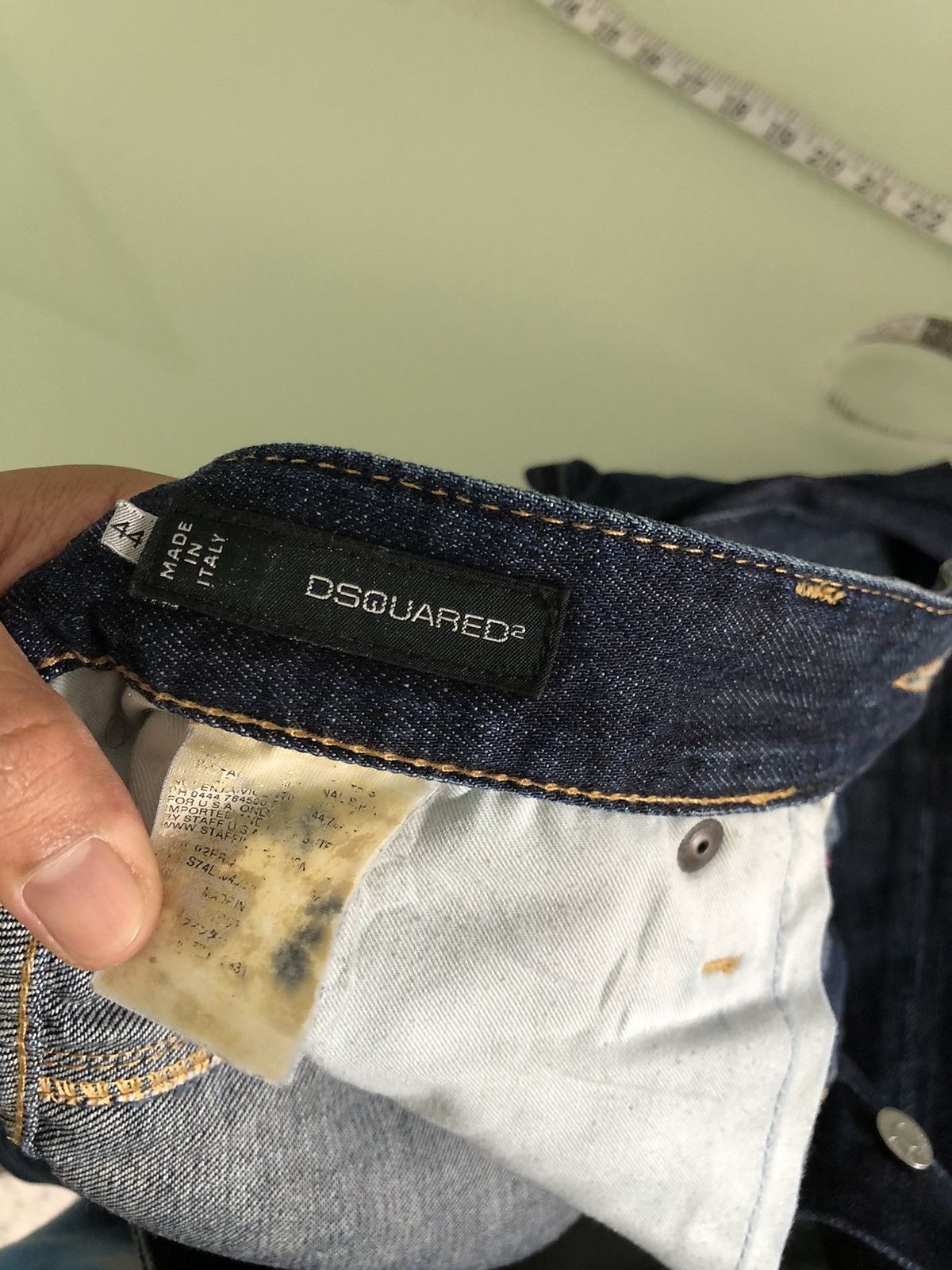 Dsquared2 Nice❗️Dsquared Splash Paint Distressed Denim Curve Cut Size US 28 / EU 44 - 16 Thumbnail
