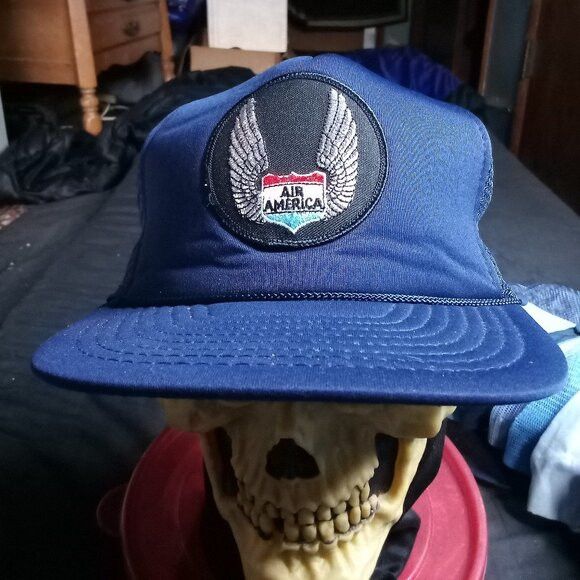 Other Deadstock Vintage Air America Patch Snap Trucker Hat Cap Size ONE SIZE - 1 Thumbnail