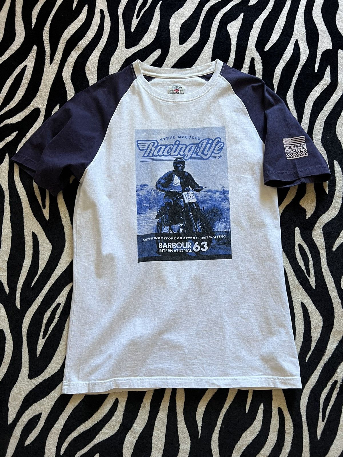 Barbour Barbour International Steve McQueen Triumph Racing tees 1963 Size US L / EU 52-54 / 3 - 4 Thumbnail