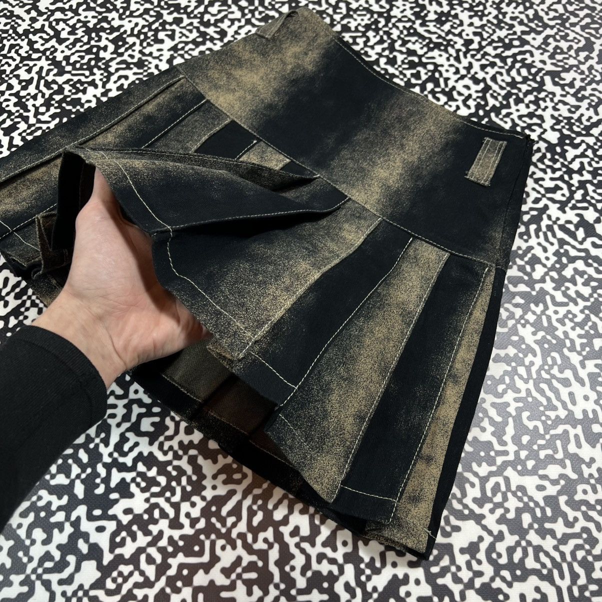 Japanese Brand Vintage Y2K Japanese Style Sexy Retro Wool Flared Mini Skirt Size 26" / US 2 / IT 38 - 4 Thumbnail