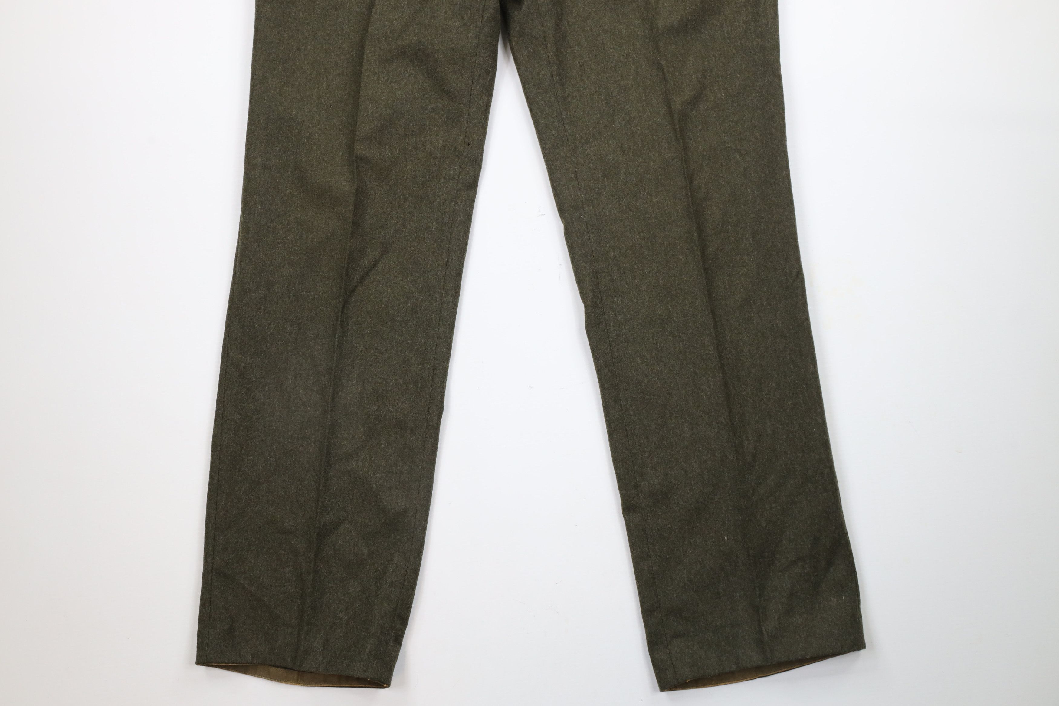 Vintage Vintage 70s Streetwear Wool Wide Leg Chino Pants Green Size US 42 / EU 58 - 4 Thumbnail