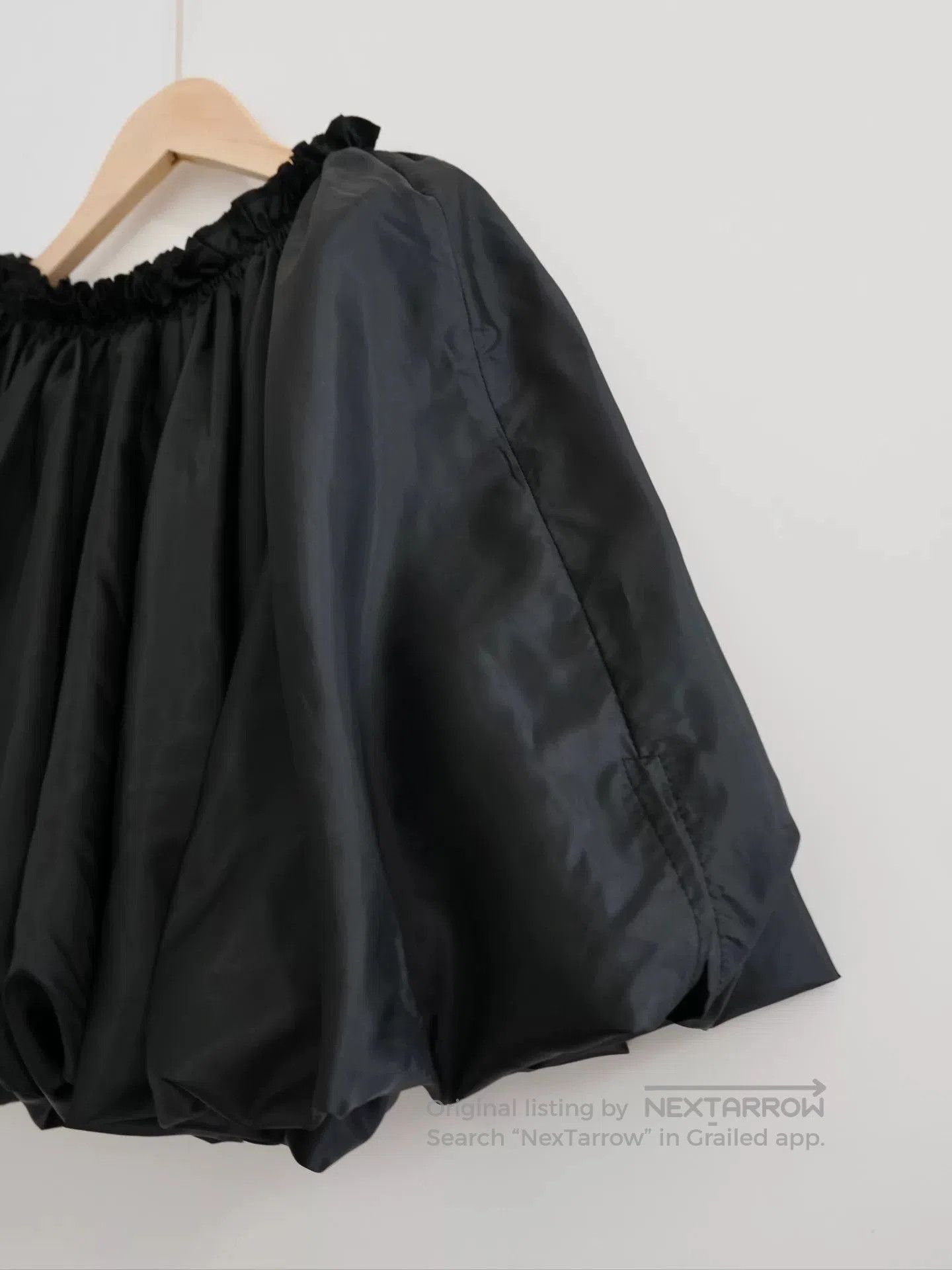 Comme des Garcons black puff sleeve floral top. Size M / US 6-8 / IT 42-44 - 6 Thumbnail