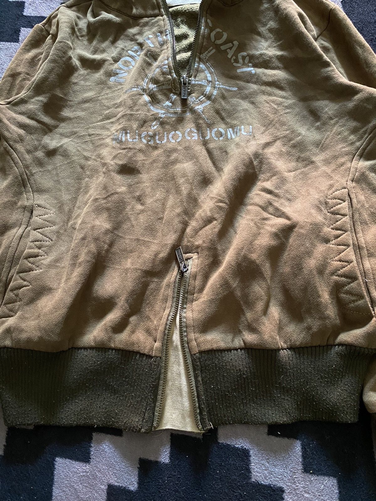 20471120 Japanese goa style muguoguomu pocket halfzip hoodie Size US M / EU 48-50 / 2 - 3 Thumbnail