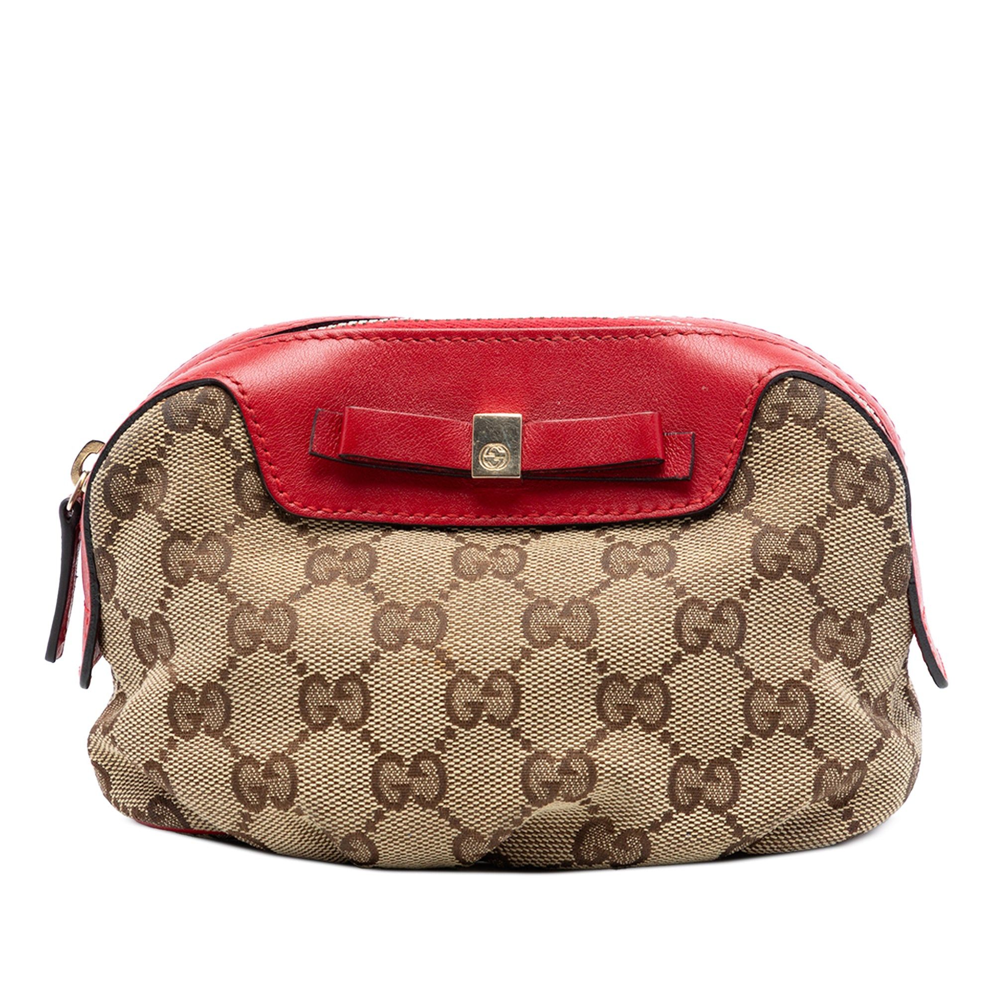 Gucci GG Canvas Multi Ribbon Pouch Size ONE SIZE - 1 Thumbnail