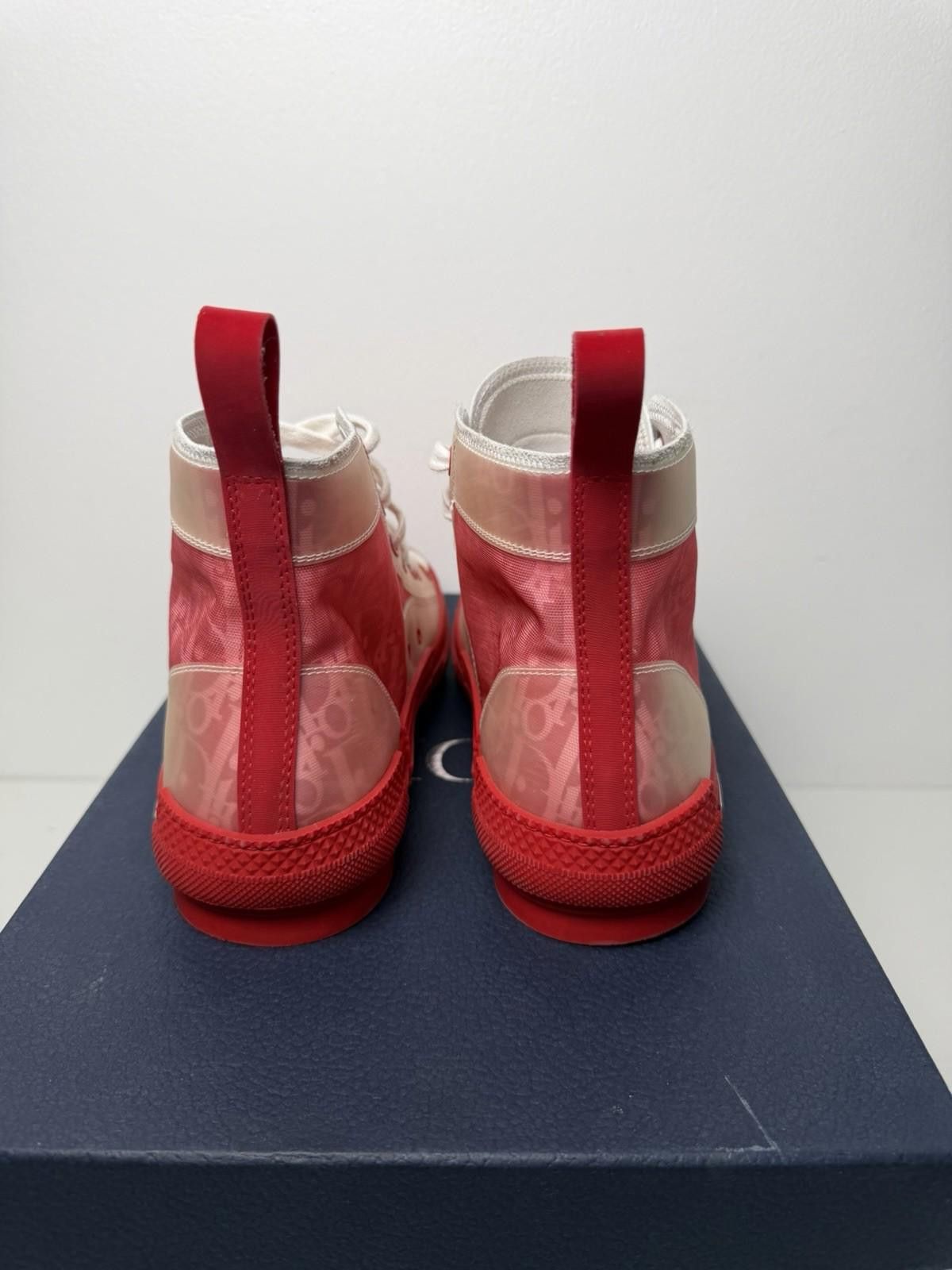 Dior Dior B23 High Top Sneakers Red Dior Oblique Men’s EU 41 Size US 8 / EU 41 - 5 Thumbnail