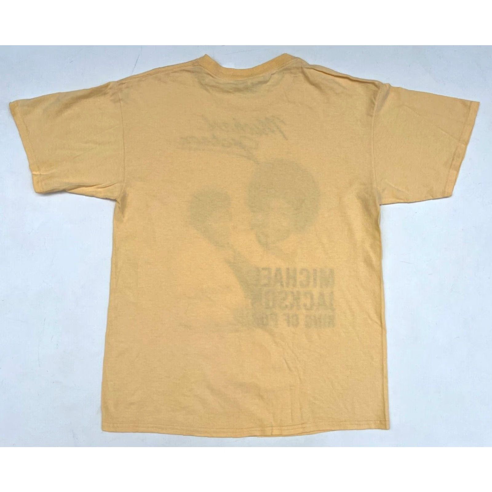 Gildan Vintage Michael Jackson Memorial T-Shirt L Mens Short Sleeve Crew Neck Peach 100% Cotton Gildan Ultra Cotton Vintage 1958-2009 Music Shirt Size US L / EU 52-54 / 3 - 2 Thumbnail