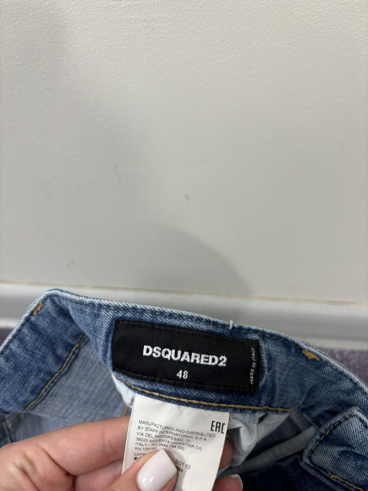 Dsquared2 Dsquared2 Light Blue Ripped Skinny Distressed Denim Jeans Size US 34 / EU 50 - 11 Thumbnail