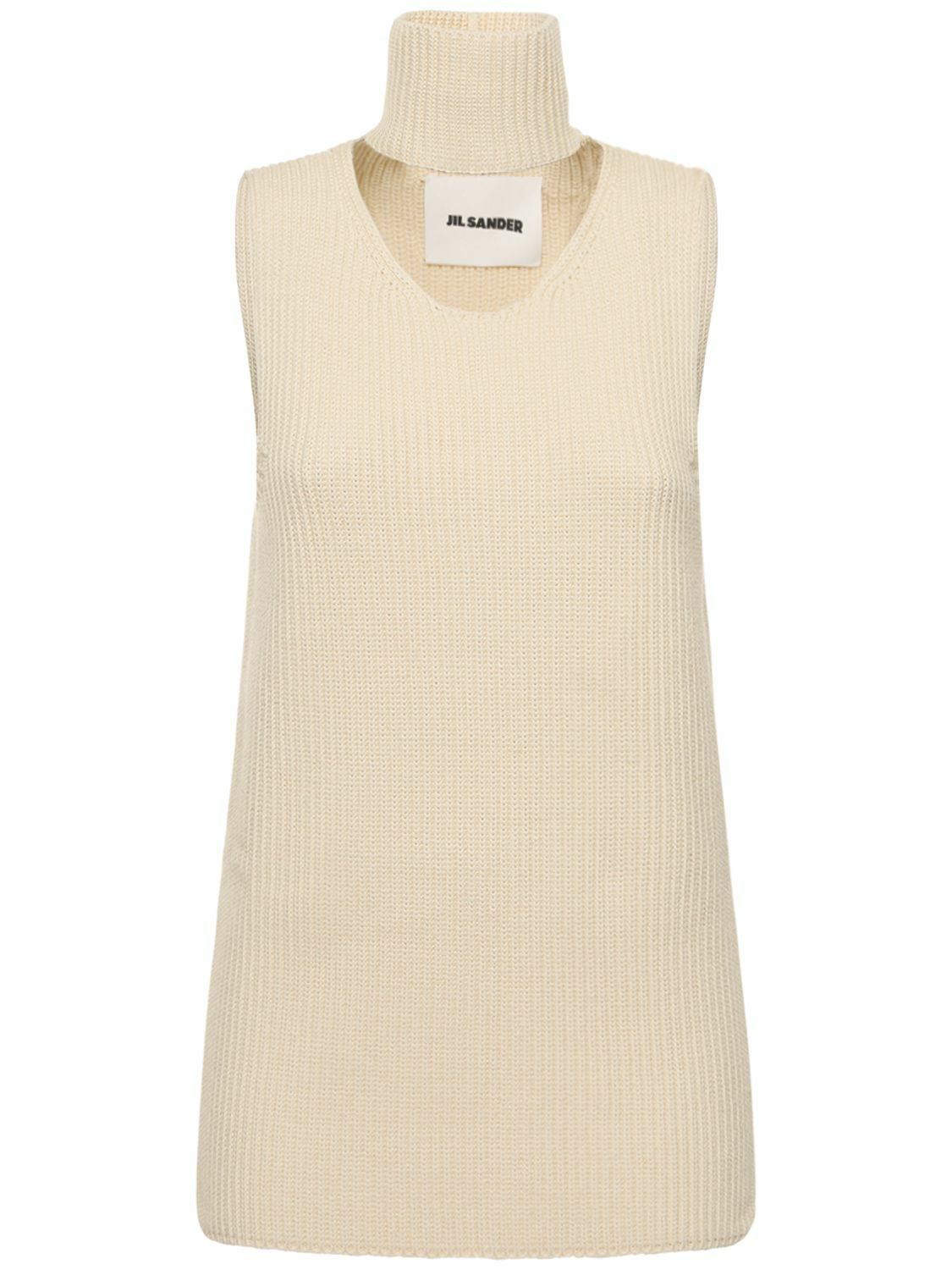 Jil Sander o1y1025 Turtleneck Blouse in Cream Size M / US 6-8 / IT 42-44 - 1 Thumbnail