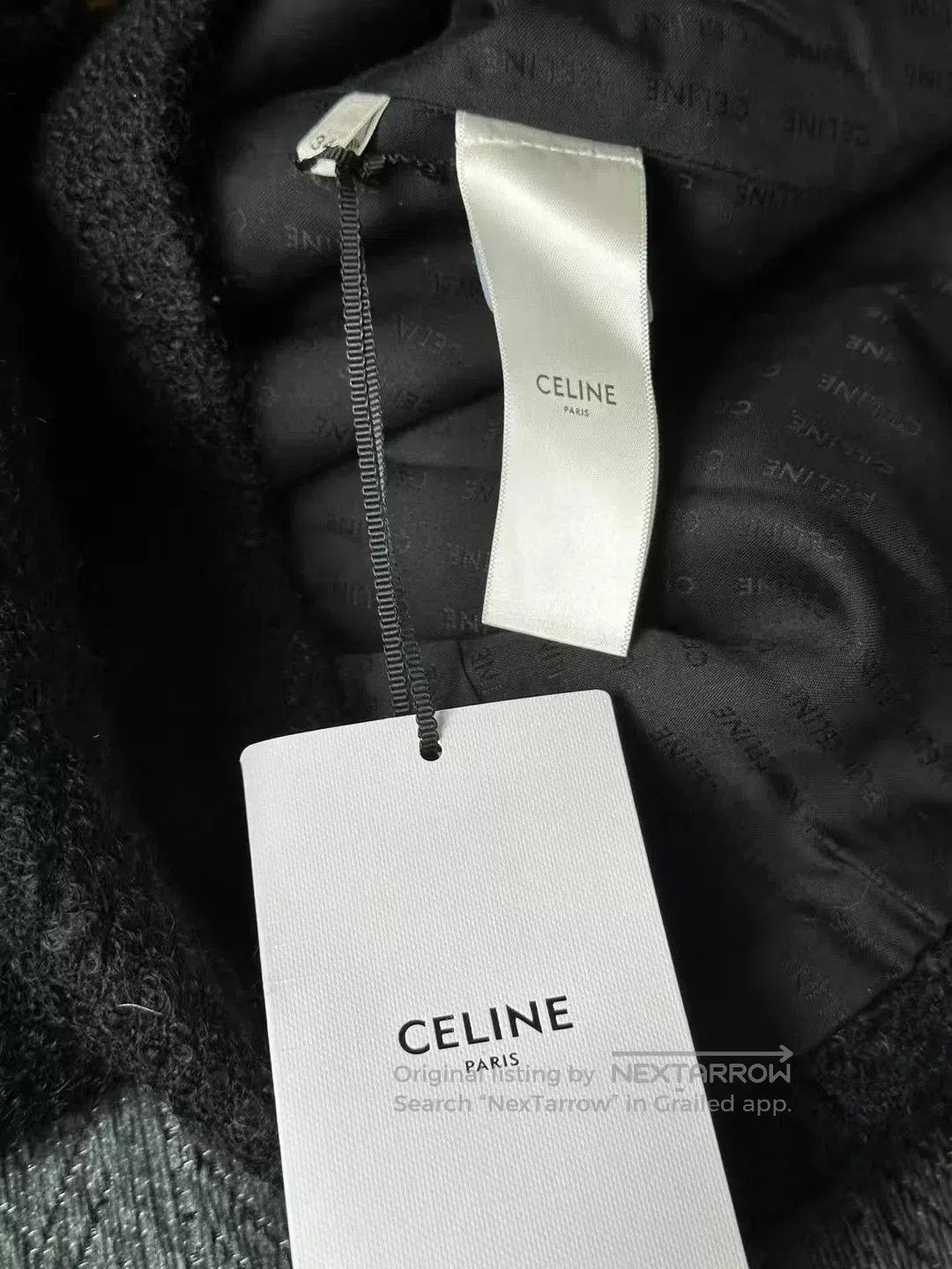 Celine celine black gold coat with wool blend. Size S / US 4 / IT 40 - 4 Thumbnail