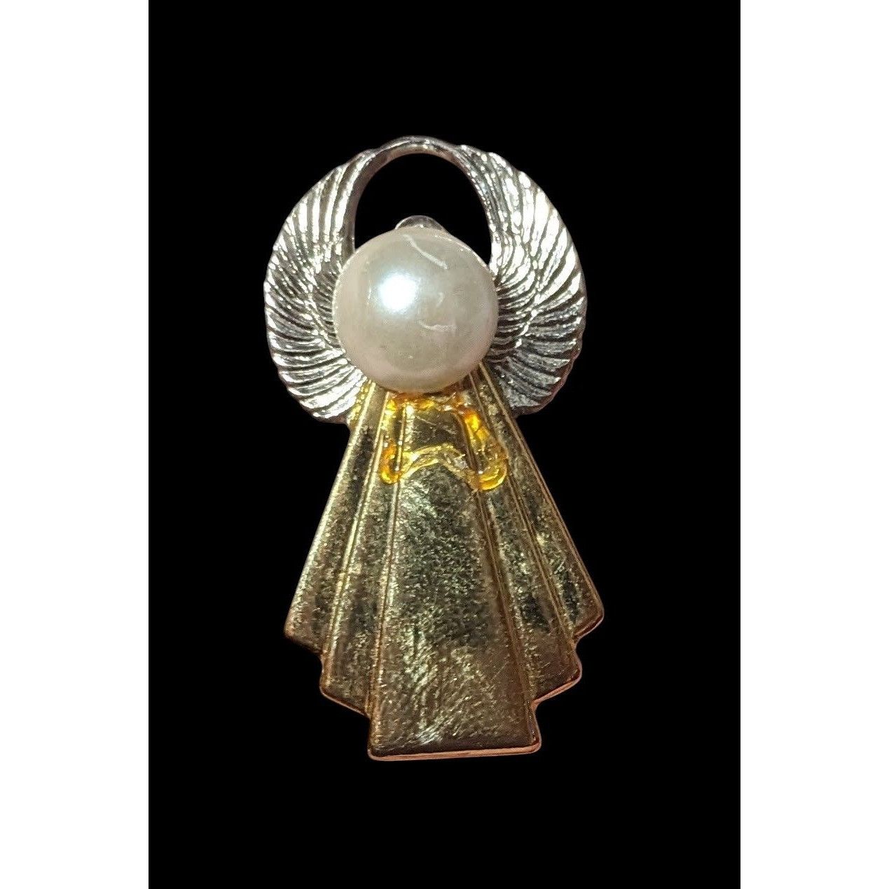 Other Religious Holiday Gold And Silver Tone Angel Brooch Size ONE SIZE - 1 Thumbnail