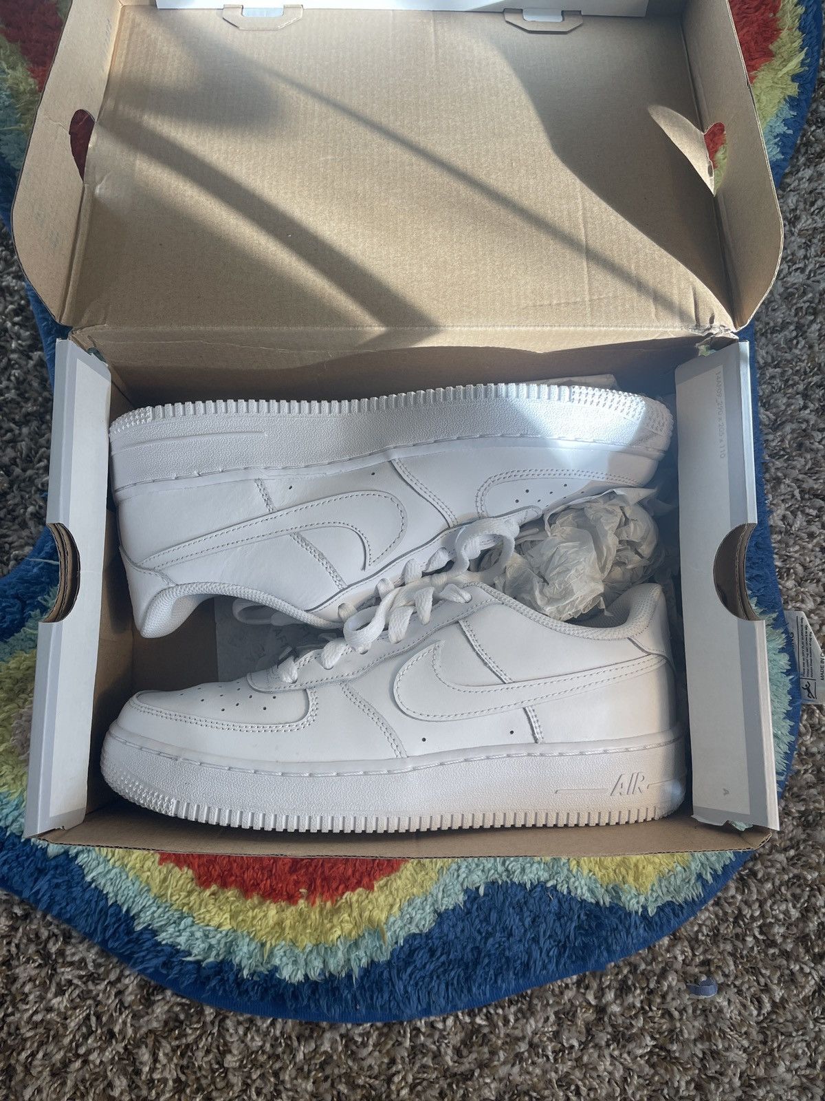 Nike Nike Air Force 1 Low GS “White” Size US 7 / EU 40 - 2 Thumbnail