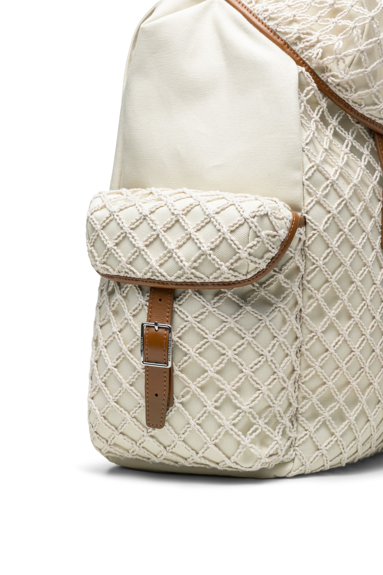 Wooyoungmi BNWT SS25 WOOYOUNGMI IVORY KNIT NET COTTON BACKPACK Size ONE SIZE - 13 Thumbnail