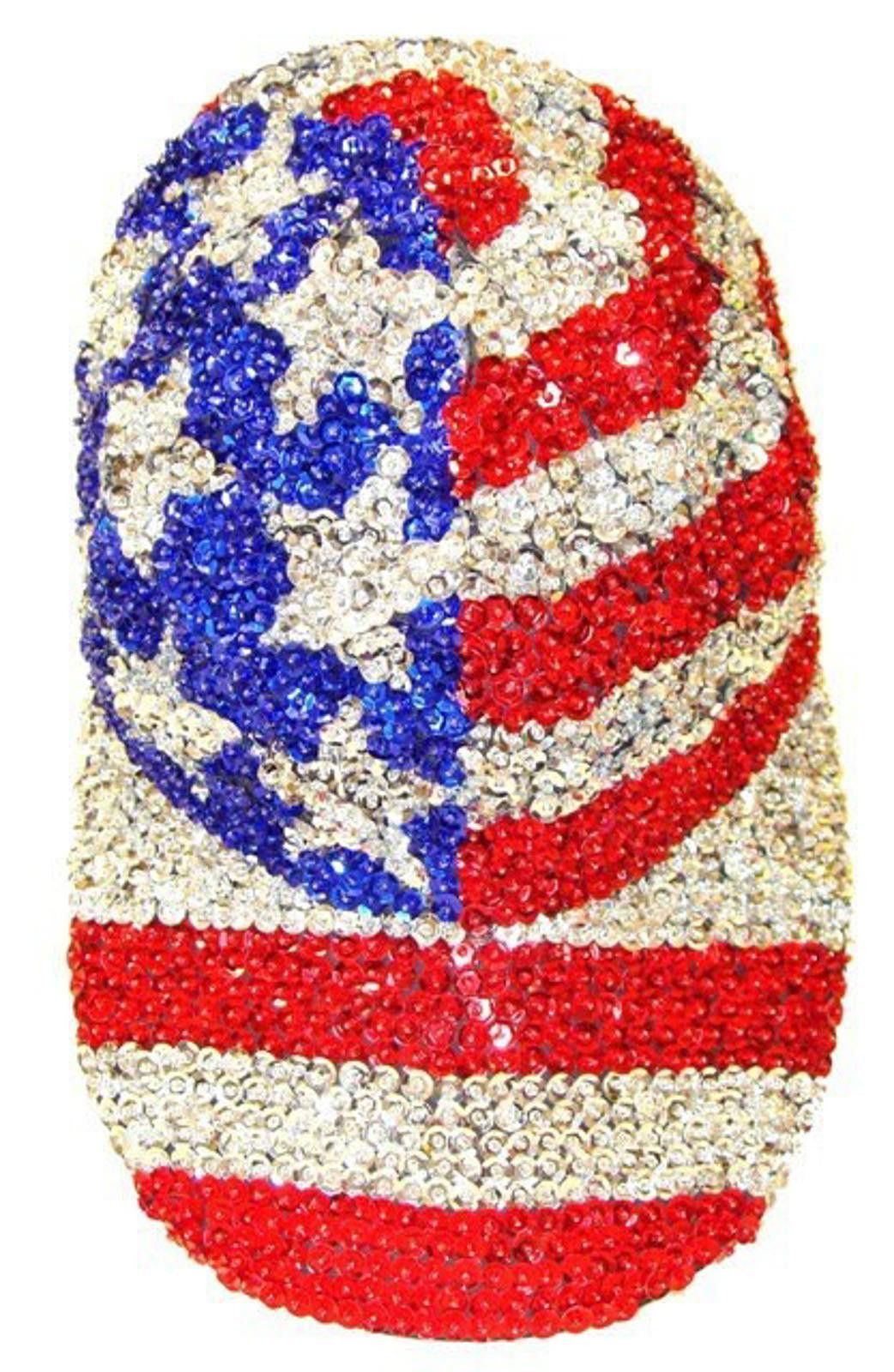 Designer Sequin Baseball Cap USA # 3 for KIDS Size ONE SIZE - 1 Preview