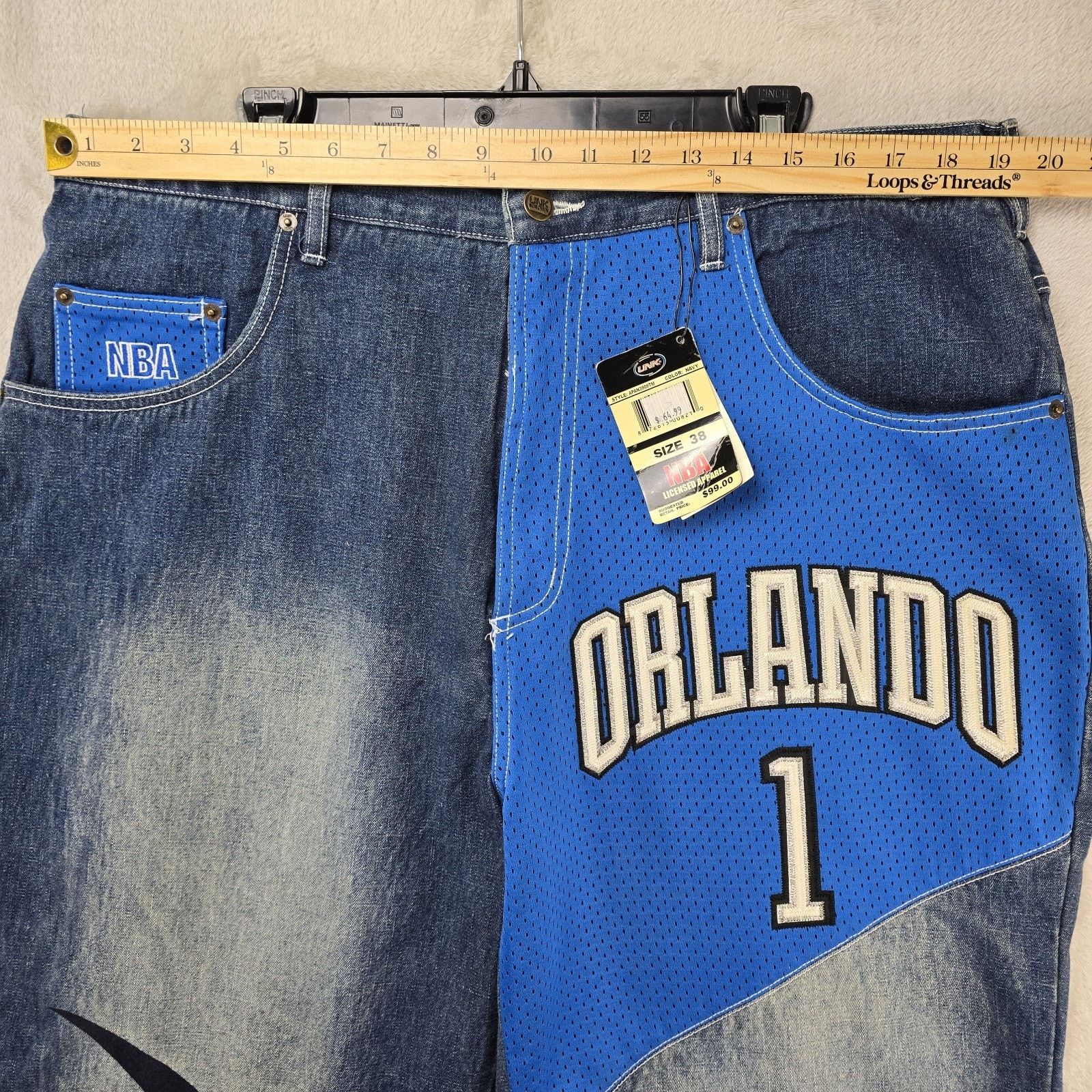 Other NBA UNK Jeans 38x33 Tracy Mcgrady Orlando Magic Baggy Y2K Size US 38 / EU 54 - 12 Thumbnail