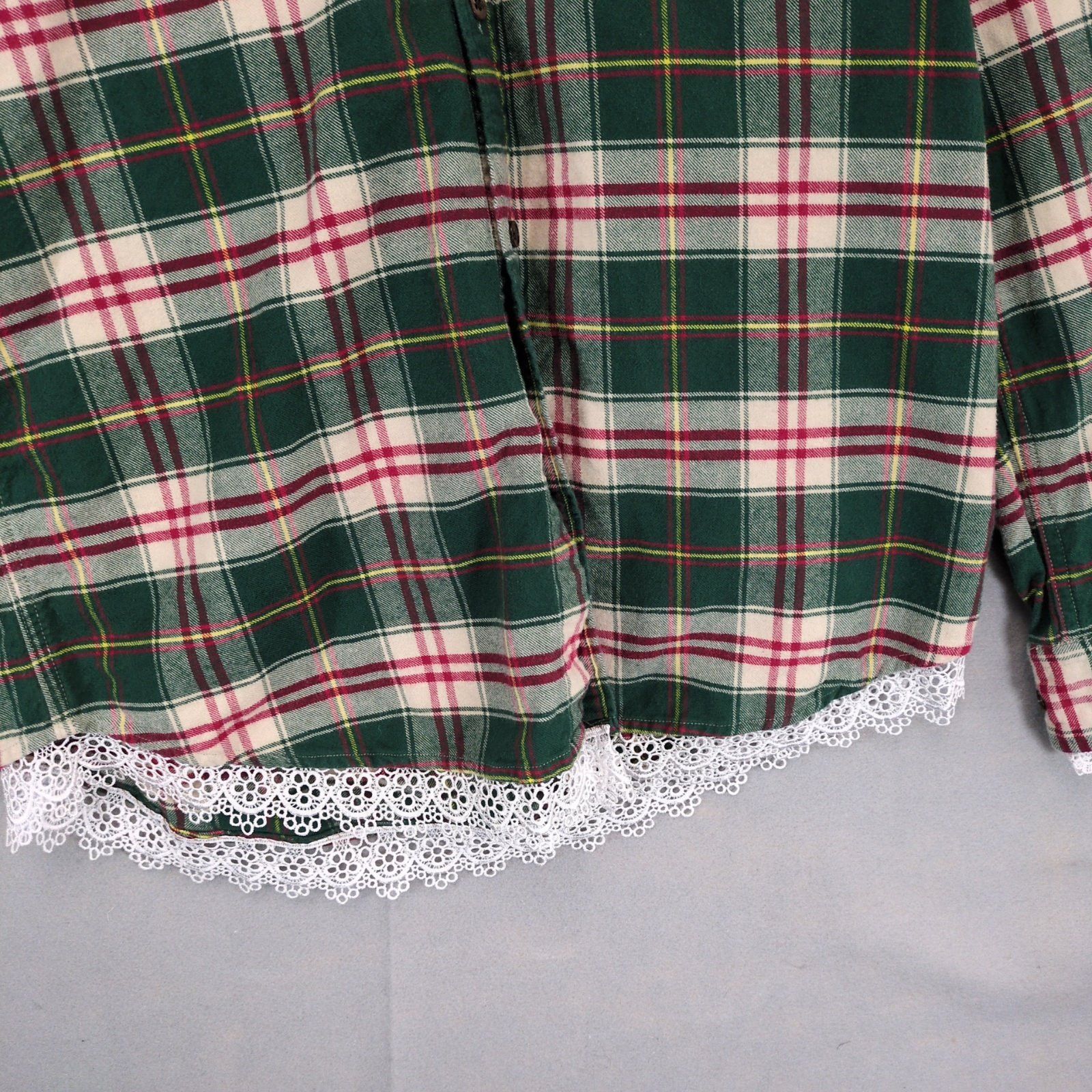 Other Line of Trade Women's L Plaid Cotton Flannel Button Up Shirt Size L / US 10 / IT 46 - 5 Thumbnail