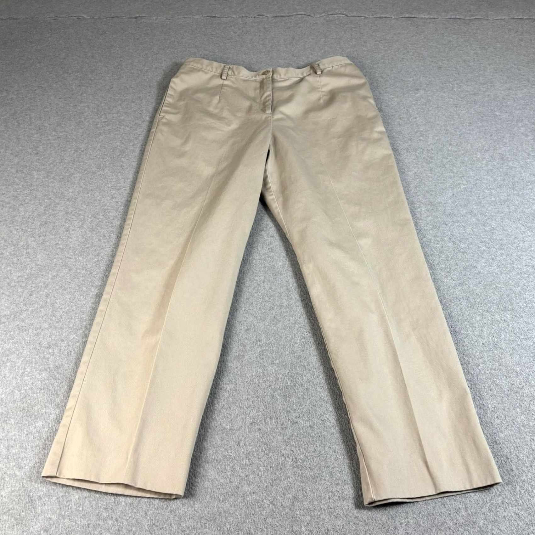 Pendleton VINTAGE Pendleton Pants Womens 12 Petite Chino Straight Beige 100% Cotton Office Workwear 27.5in Inseam Mens Womens Girls Boys Size 34" / US 12 / IT 48 - 2 Thumbnail
