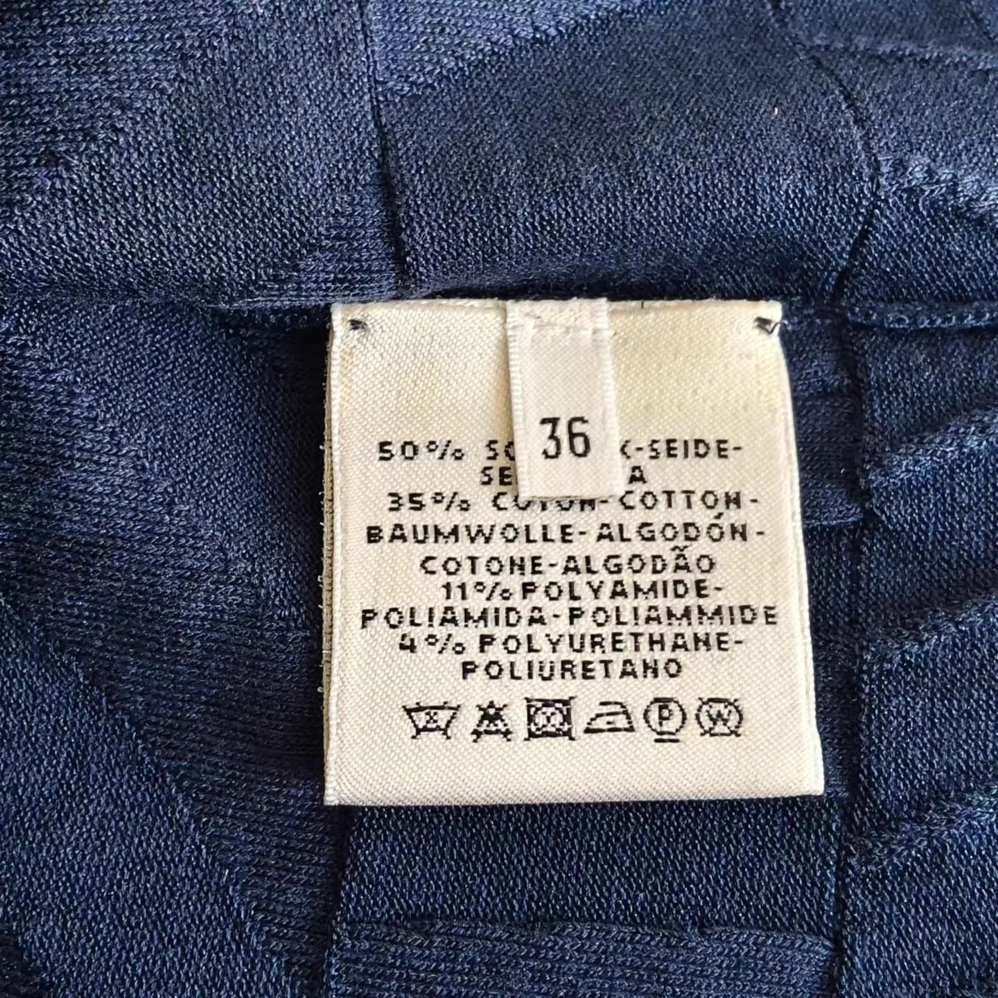 Hermes Hermes Heavy Jacquard Cashmere Silk Knit Short Sleeve Size XS / US 0-2 / IT 36-38 - 4 Thumbnail