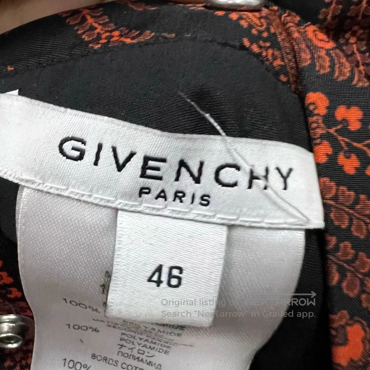Givenchy Givenchy Reversible Floral Jacket in Black. Size US M / EU 48-50 / 2 - 4 Thumbnail