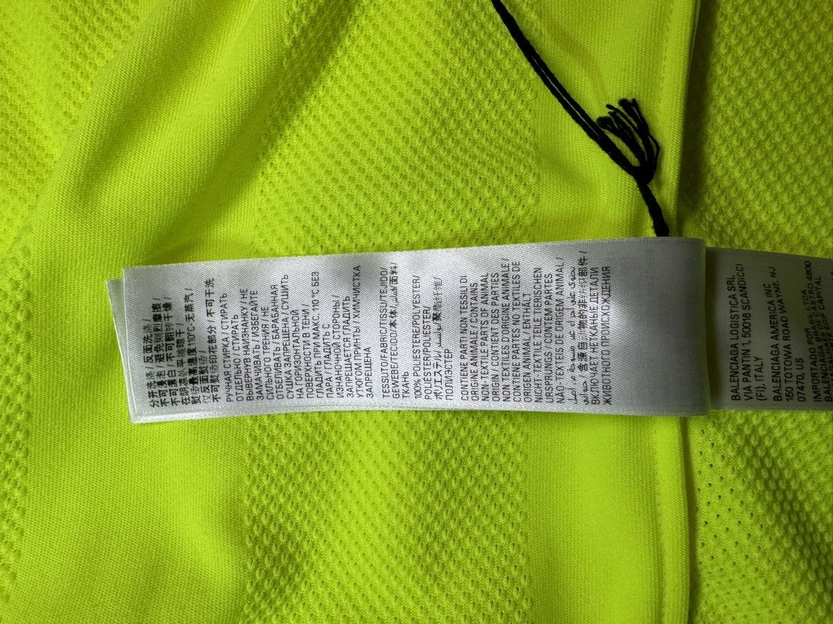 Balenciaga Balenciaga Fluo Yellow Striped Mesh Shirt Size XL Size US XL / EU 56 / 4 - 14 Thumbnail