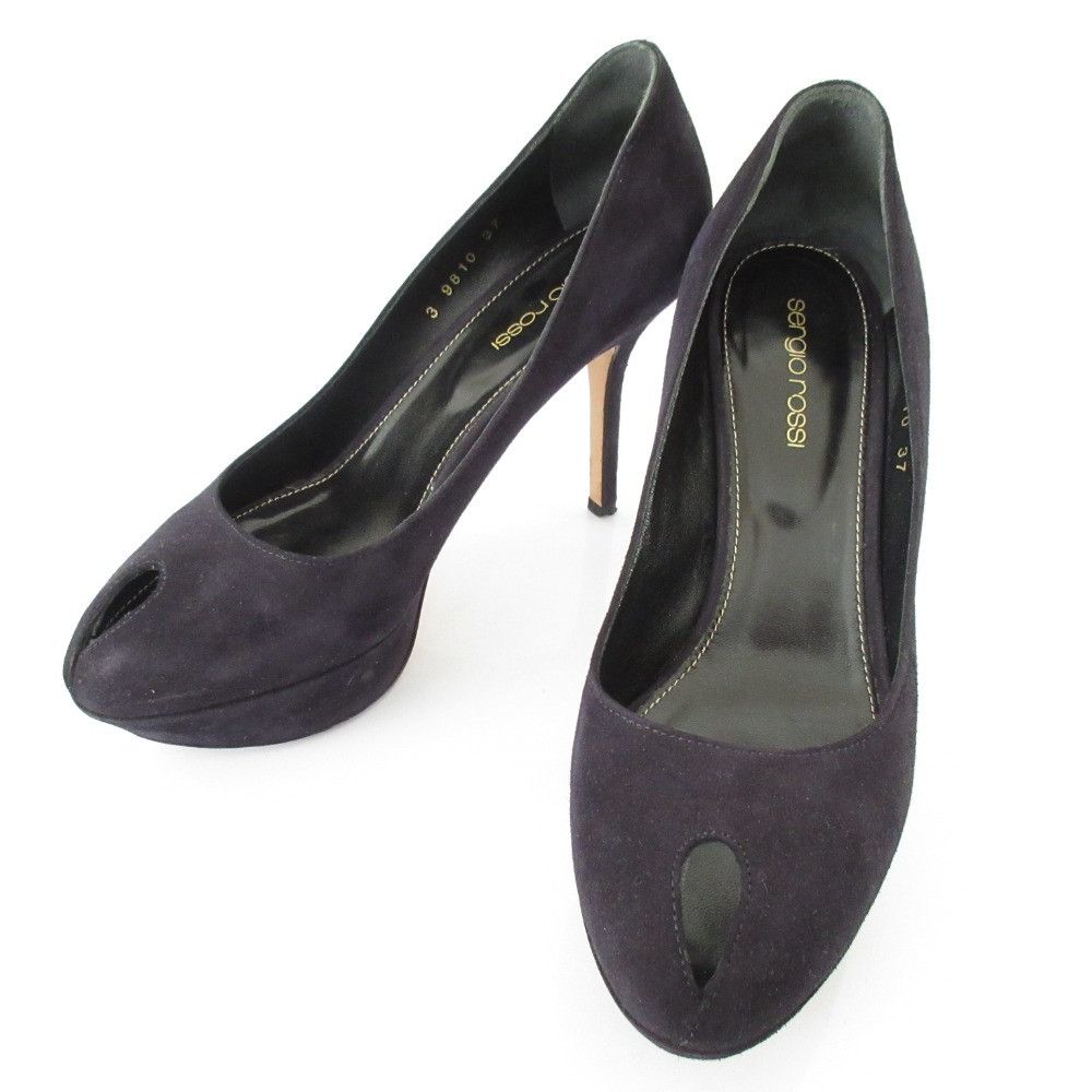 Other Other Sergio Rossi Suede Open Toe Pumps Textile Shoes DUTY FREE for USA Size ONE SIZE - 1 Thumbnail