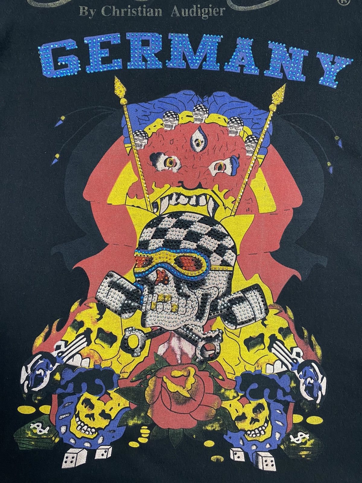 Ed Hardy Vintage Y2K Ed Hardy By Christian Audigier Germany T Shirt Size US L / EU 52-54 / 3 - 8 Thumbnail
