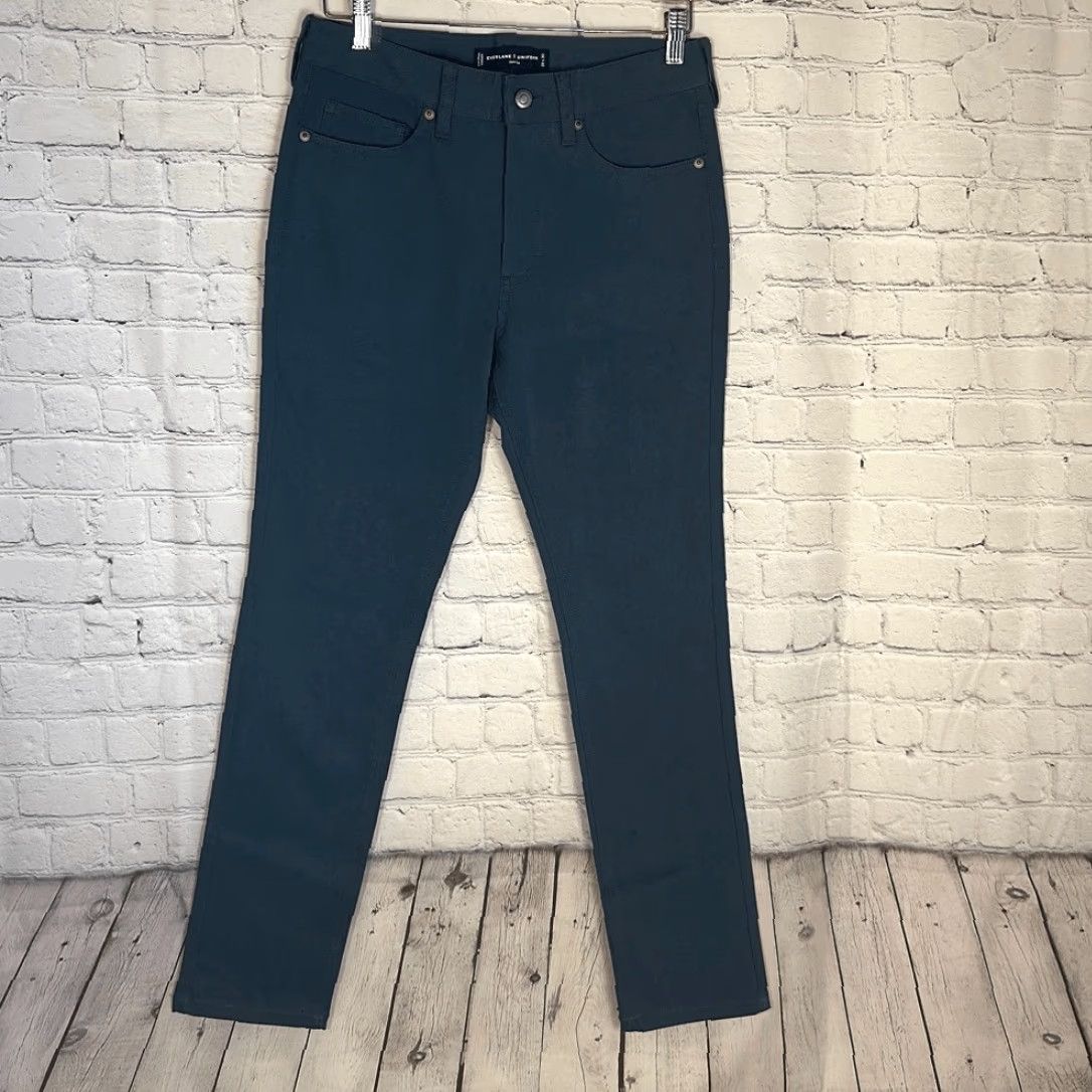 Everlane Everlane Uniform Slim Fit Mens Blue Stretch Pants W29 x L30 Size US 29 - 2 Thumbnail