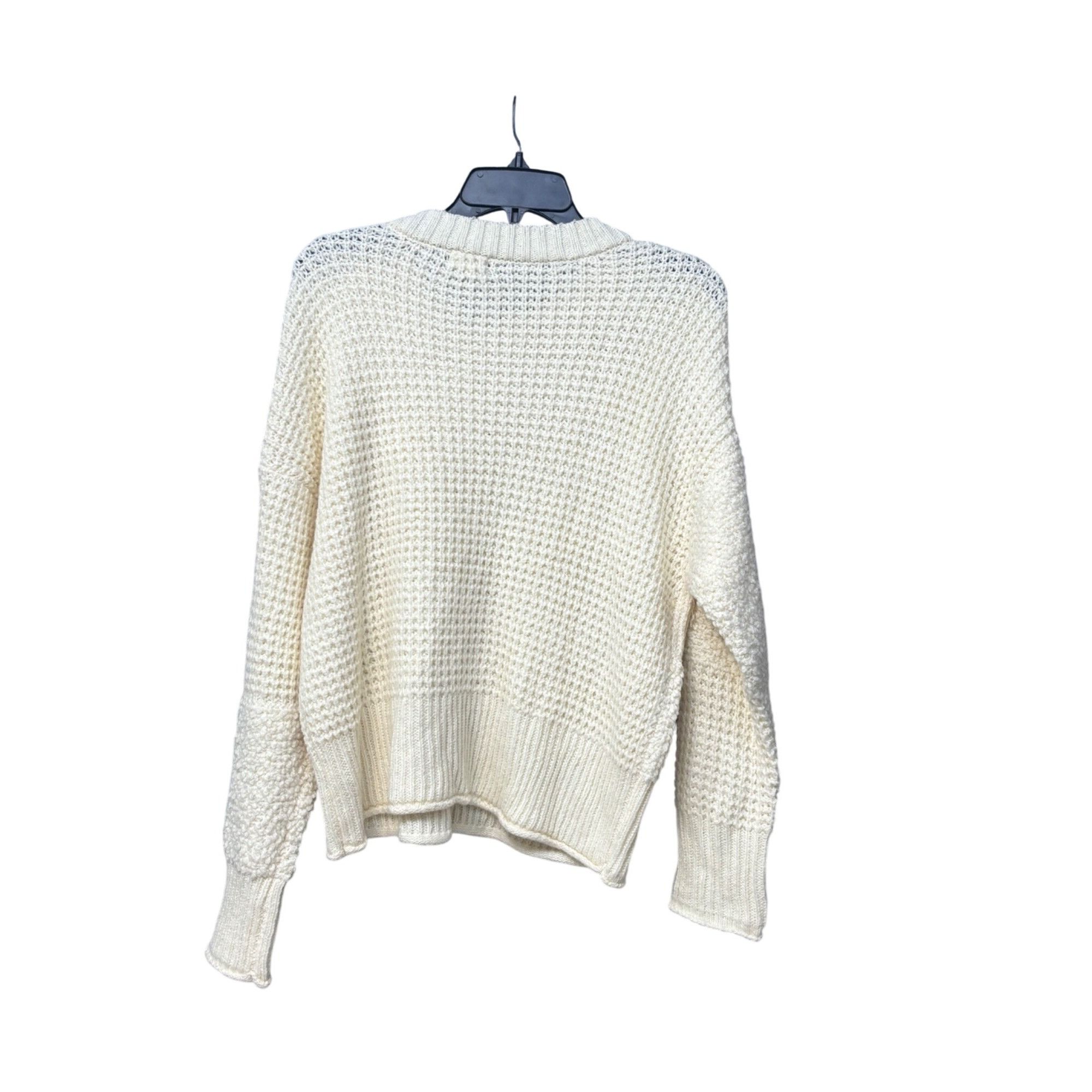 Other a.n.a Petite Women’s Textured Stitch Crew Neck Sweater, Ivor Size ONE SIZE - 4 Thumbnail
