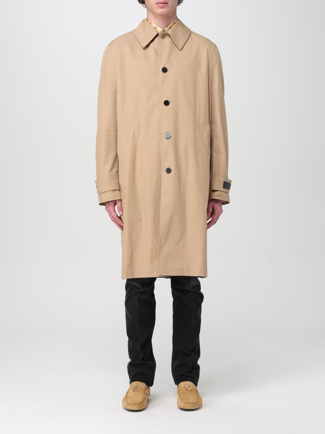 image of Versace Trench Coat Men Beige (Size Medium)