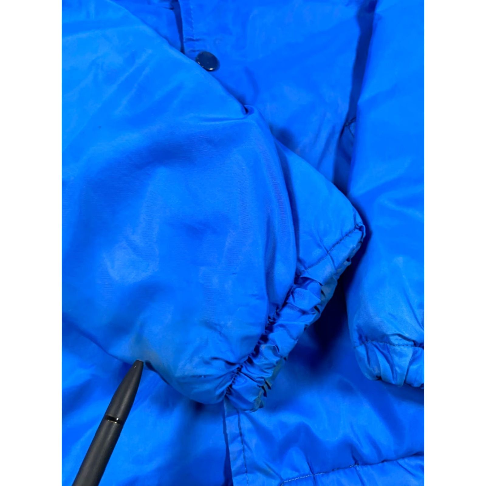 Champion VINTAGE Champion Jacket Coaches Blue Nylon Lined Sherpa Snap Button Mens Large USA Windbreaker 70s Retro Hipster Pockets Size US L / EU 52-54 / 3 - 5 Thumbnail