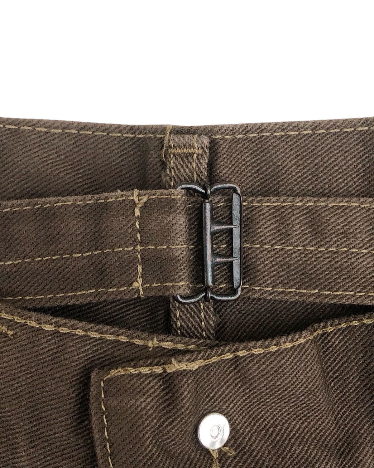 realmad HECTIC 2000s MadHectic “Extra Mad” Buckle Back Brown Jeans Size US 33 - 4 Thumbnail