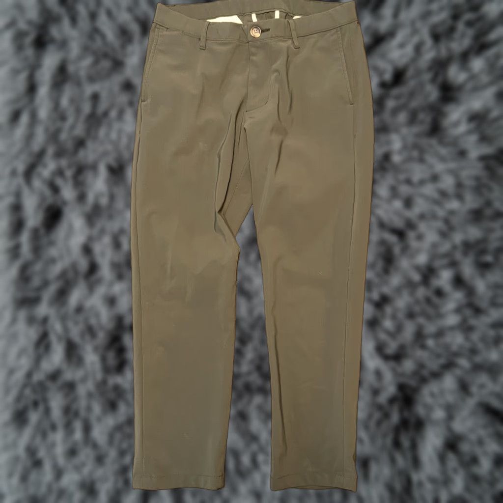 Vintage Proper Cloth Milano Fatigue Performance Knit Pants 35X26 Green Size US 35 - 1 Thumbnail