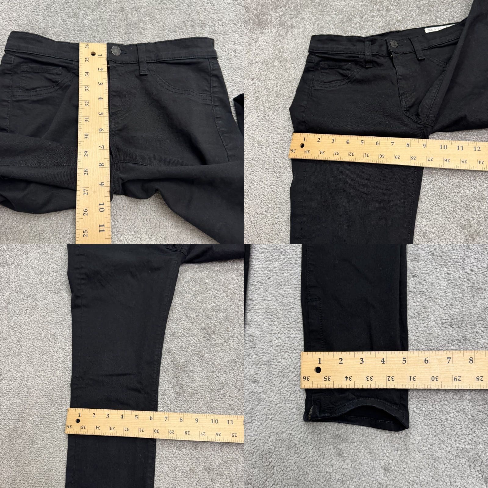 Rag & Bone Rag & Bone Jeans Womens 26 Black Mid Rise Skinny Denim Ankle Zip Stretch Casual Size 26" / US 2 / IT 38 - 9 Thumbnail