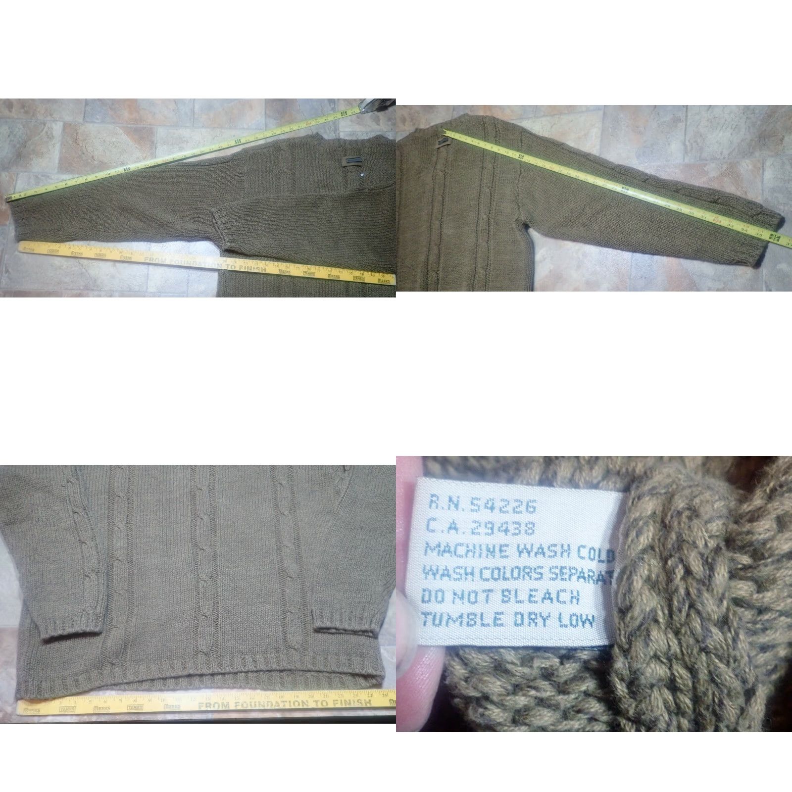 Royal Robbins VINTAGE Royal Robbins Heavyweight Cable Knit Pullover Sweater XL Classic Outdoor Mens Size US XL / EU 56 / 4 - 8 Thumbnail