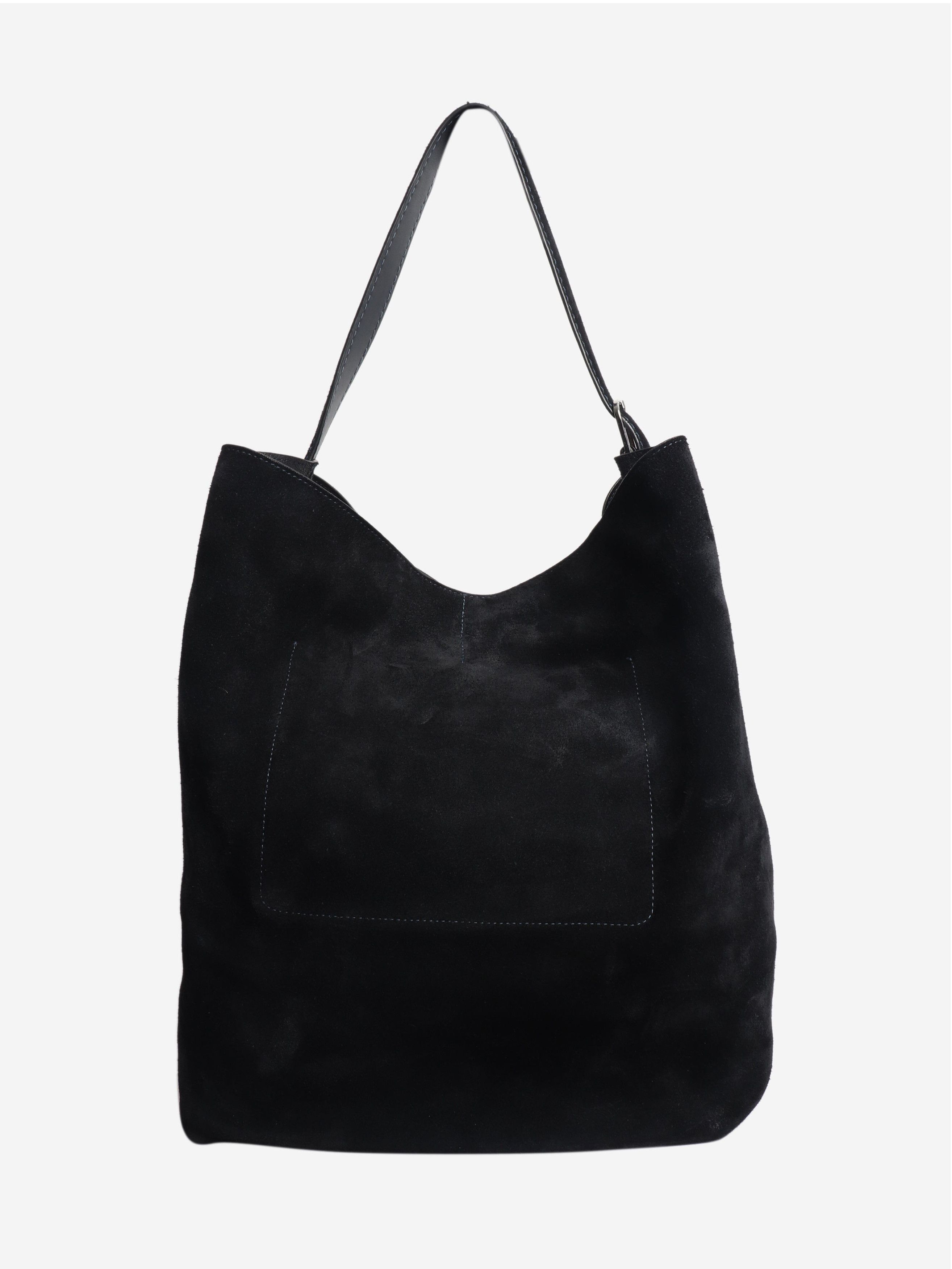 Toteme Navy suede shoulder bag Size ONE SIZE - 1 Thumbnail