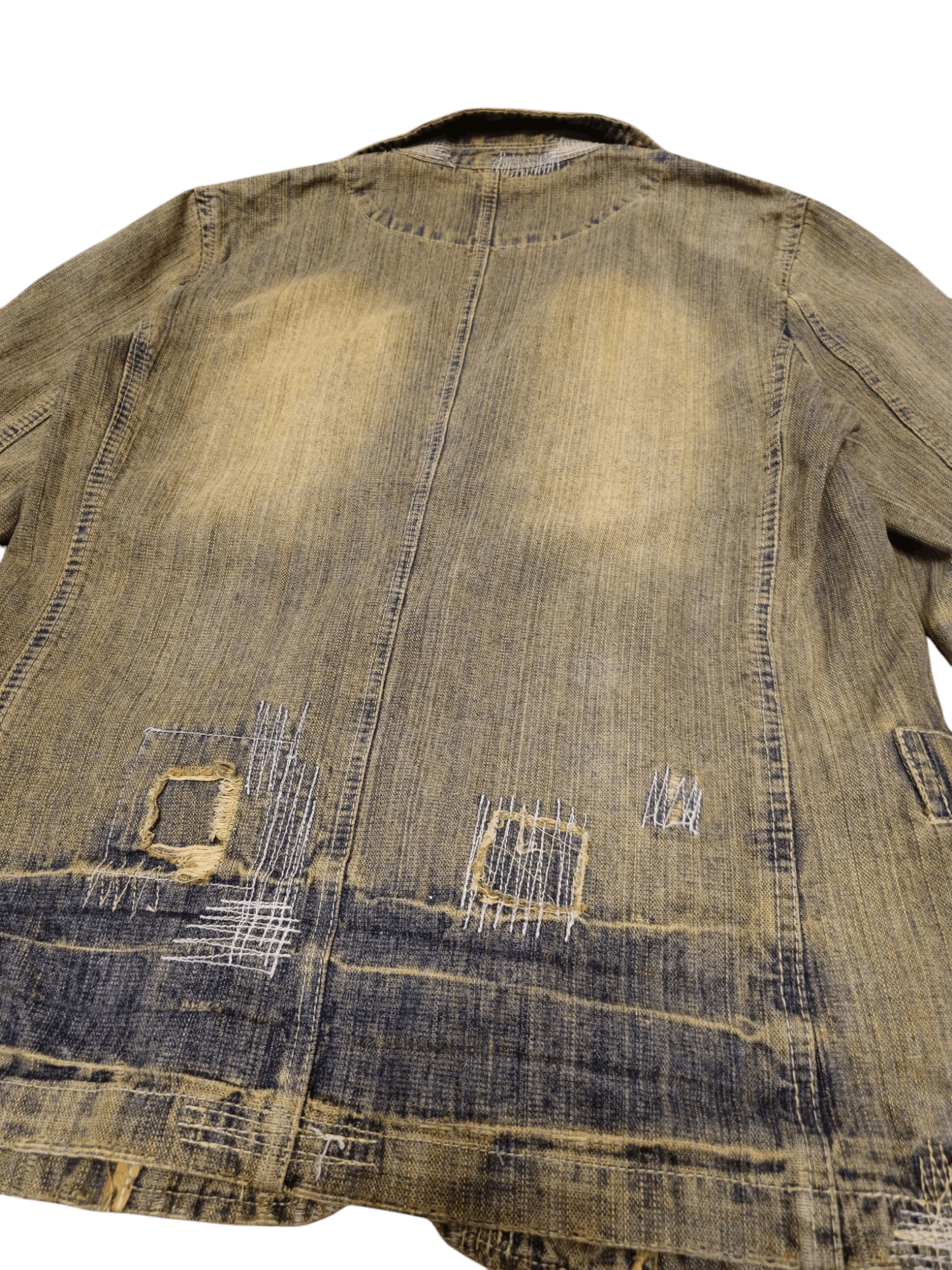 If Six Was Nine Distressed Pierced Denim Jacket Size US XL / EU 56 / 4 - 3 Thumbnail