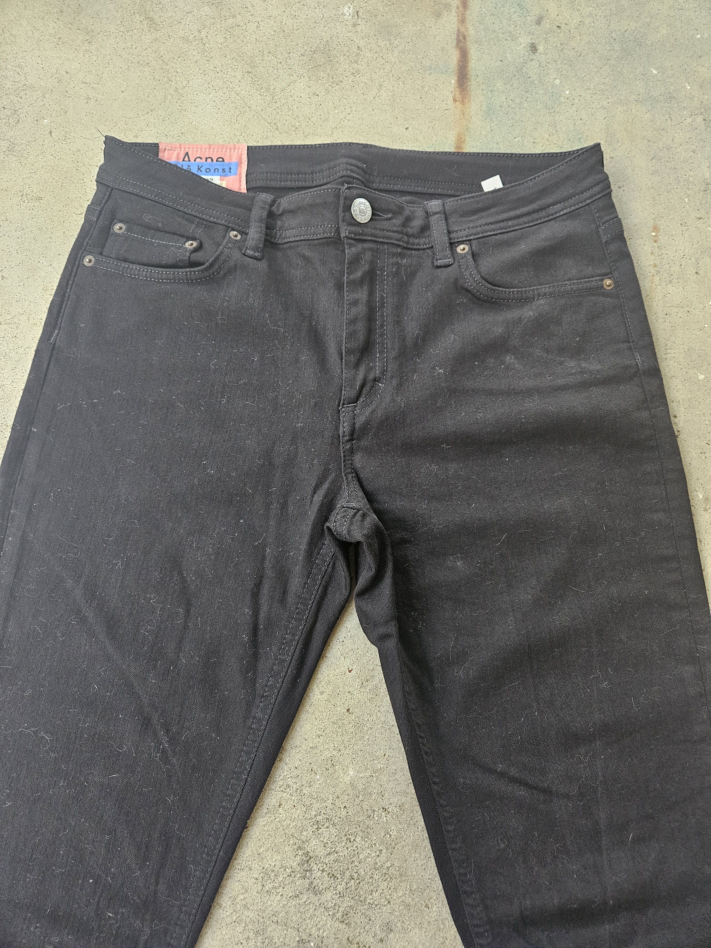 Acne Studios Blå Konst Back Patch Climb Stay Black Denim Jeans Size US 30 / EU 46 - 5 Thumbnail