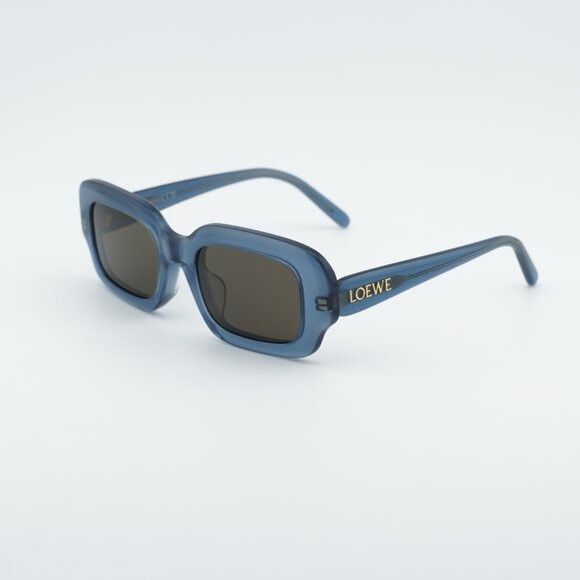 Loewe Loewe LW40158F 84E Sunglasses Shiny Blue Rectangle Frame Size ONE SIZE - 1 Thumbnail