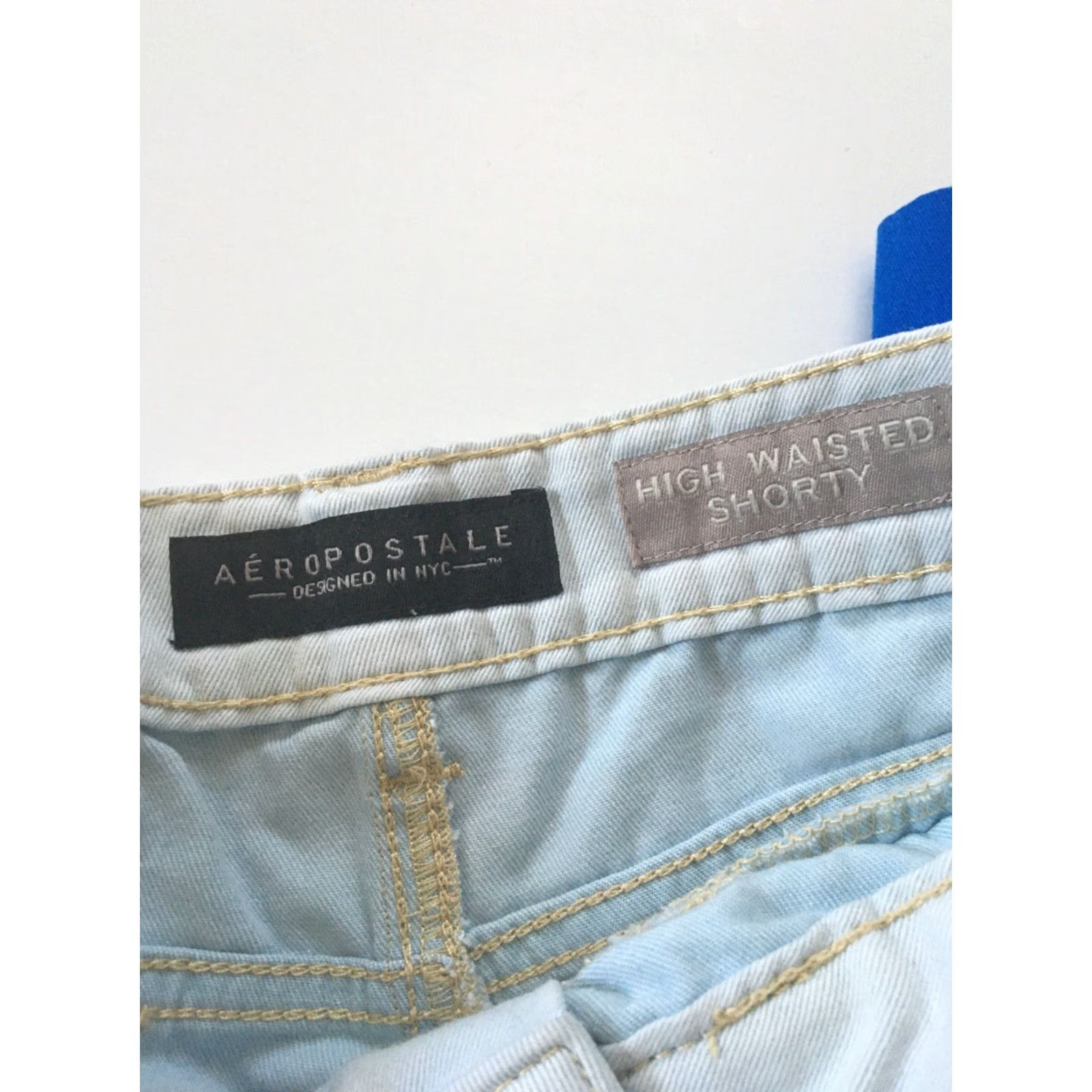 American Eagle Outfitters VINTAGE Old Navy Aeropostale Jessica Simpson Denim Shorts Sz 2 Lot 3 Anchors Dark Wash Size 26" / US 2 / IT 38 - 7 Thumbnail