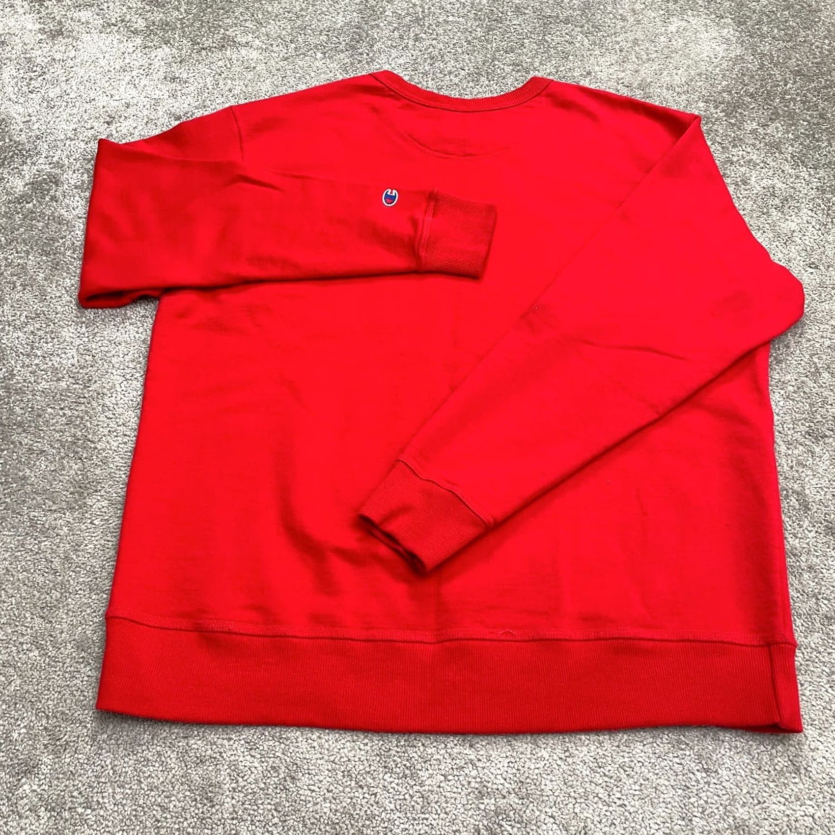 Champion Champion Pullover Sweatshirt Mens XL Solid Red Crew Neck Casual Active Outdoor Size US XL / EU 56 / 4 - 2 Thumbnail