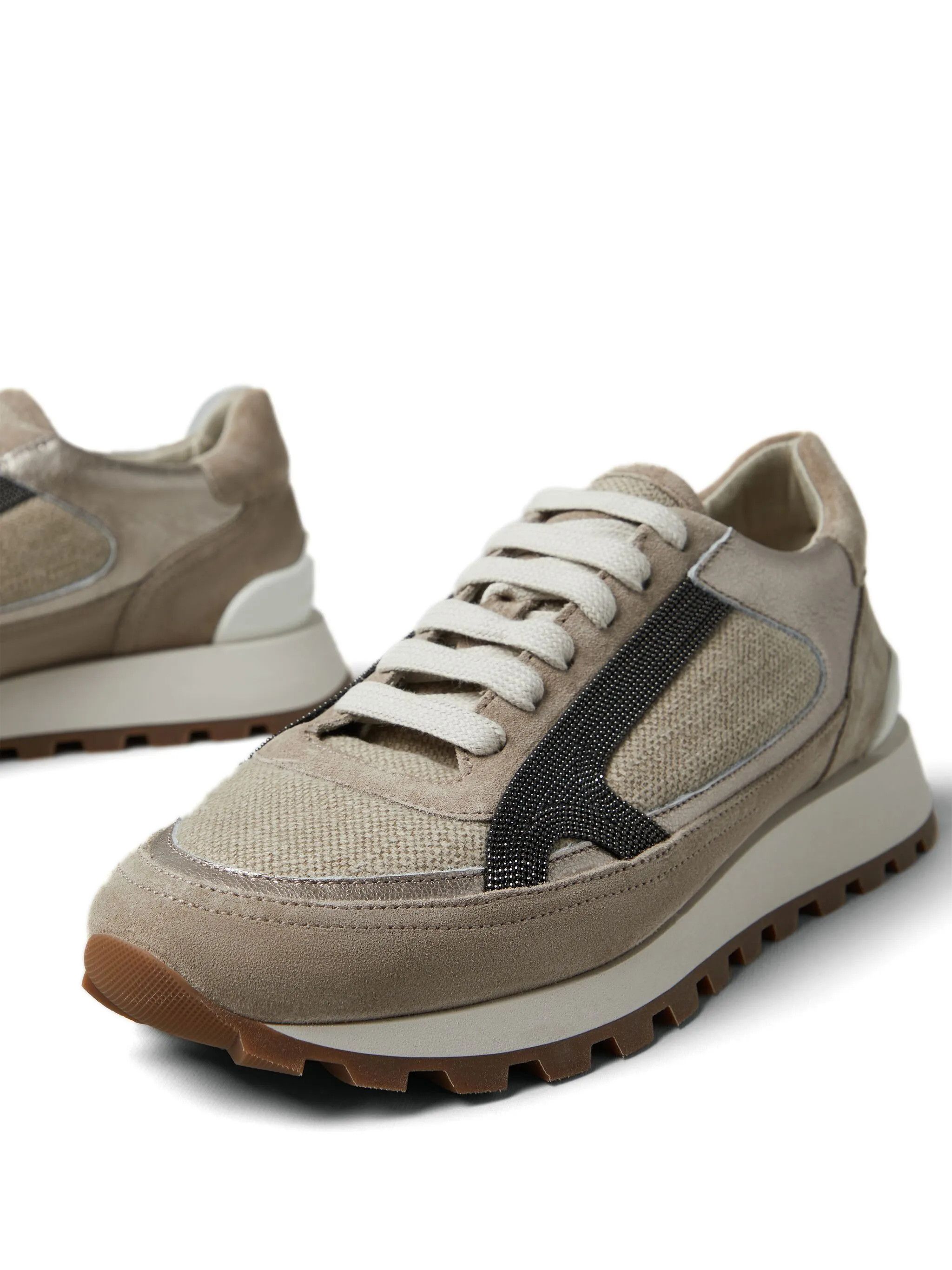 Brunello Cucinelli o1w1db10825 Pair Of Sneakers in Dark Brown Size US 9 / IT 39 - 3 Thumbnail