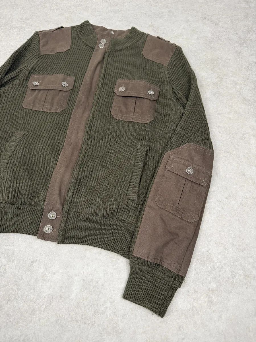Dolce & Gabbana 2000s Dolce & Gabbana Military Green Two Tone Cargo Zip-up Sweater Size US M / EU 48-50 / 2 - 7 Thumbnail