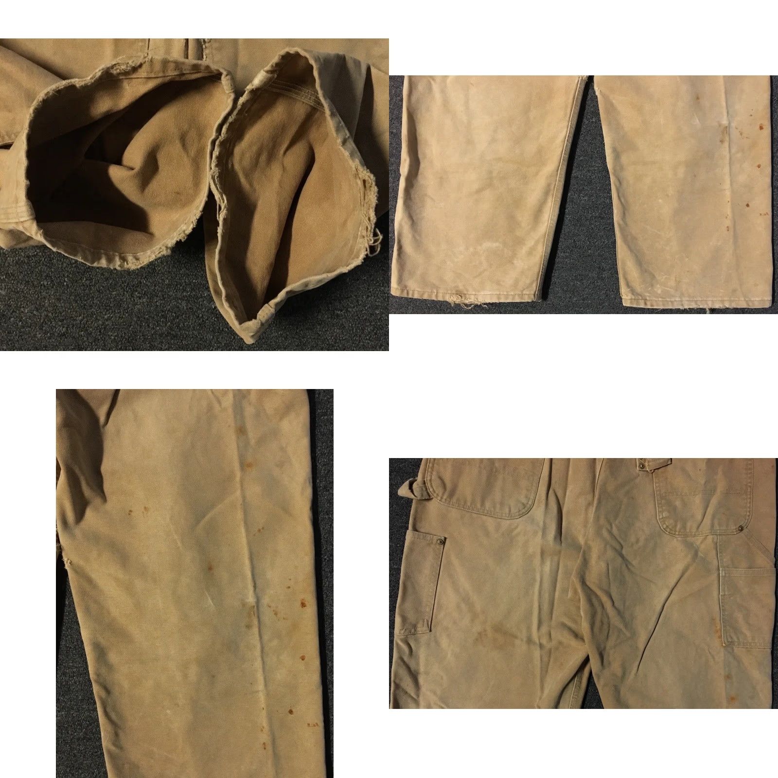 Carhartt VINTAGE Carhartt Faded Distressed Overalls Jeans Trucker Biker 90s Grunge USA Tan 40 Mens Double Knee Workwear 28 Inseam Overalls Size US 40 / EU 56 - 9 Thumbnail