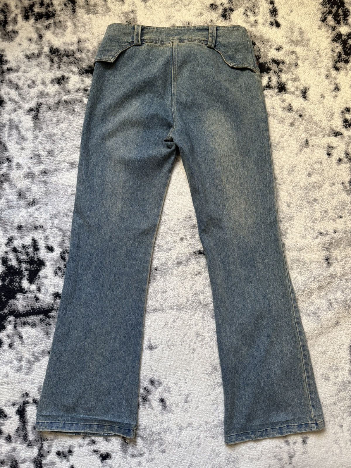 Japanese Brand Y2K Bootcut Floral Jeans Size 28" / US 6 / IT 42 - 2 Thumbnail