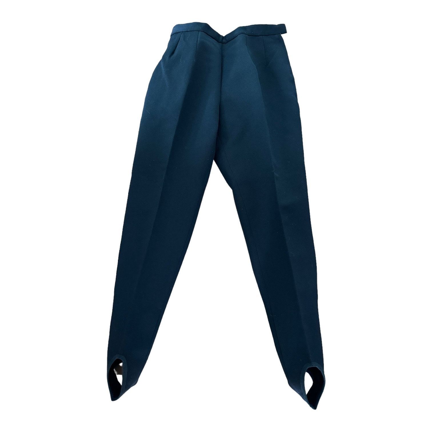 Vintage 1960s Helanca Wool Blend Stirrup Ski Pants Black small Size 27" / US 4 / IT 40 - 1 Thumbnail