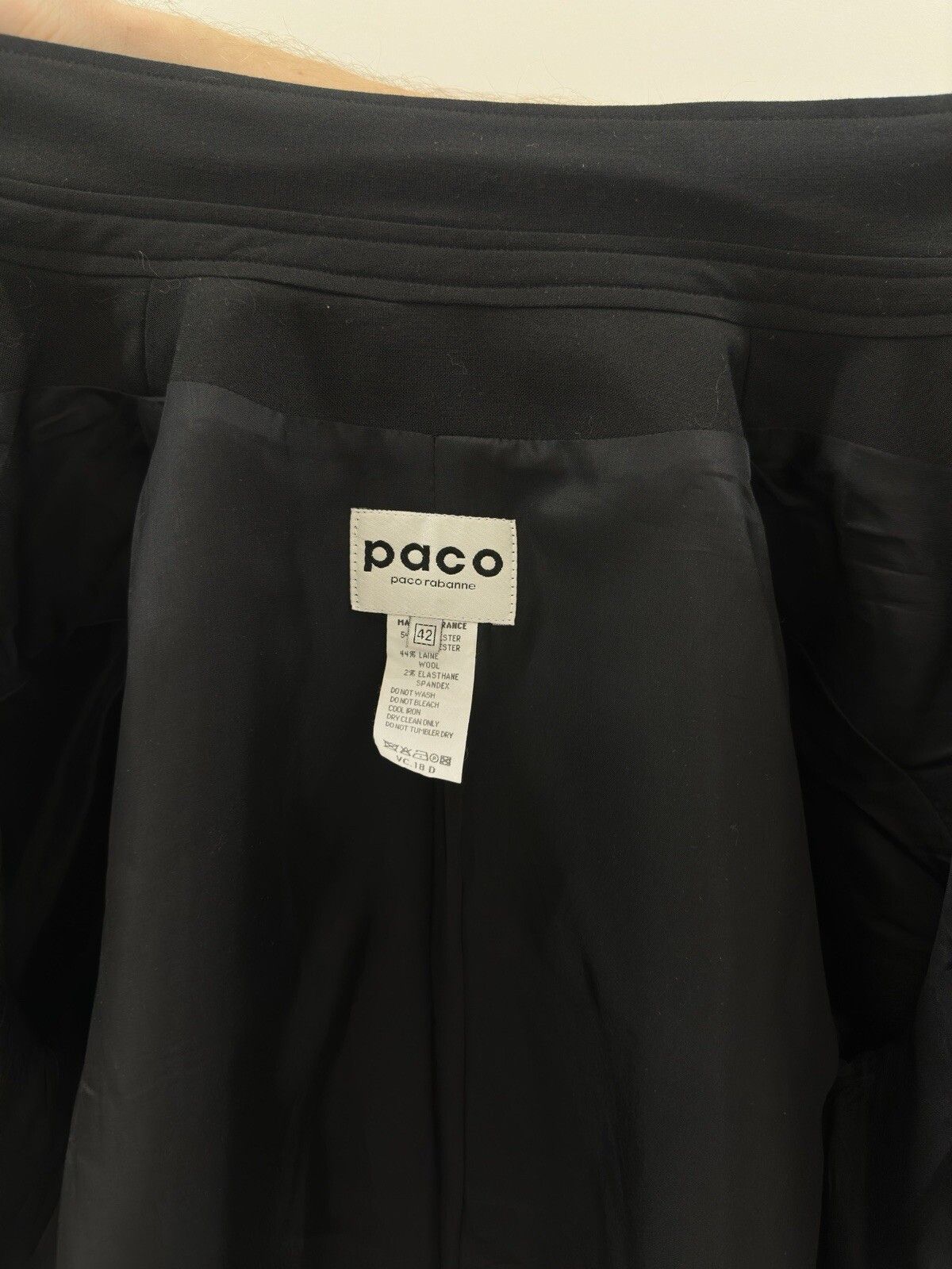 Paco Rabanne DDP Paco Rabanne Wool Blend Blazer Jacket Black Size 42 Size M / US 6-8 / IT 42-44 - 16 Thumbnail