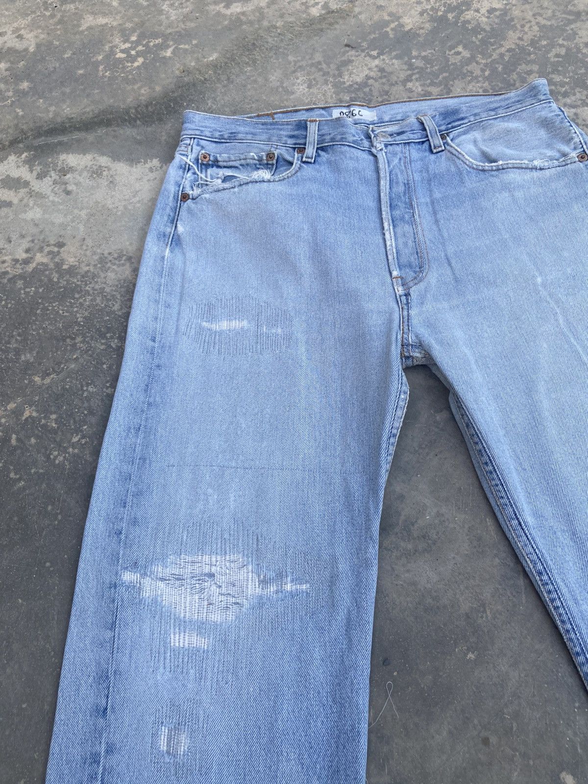 Levi's Vintage Levi’s 501 Distressed Denim Pant Size US 34 / EU 50 - 3 Thumbnail